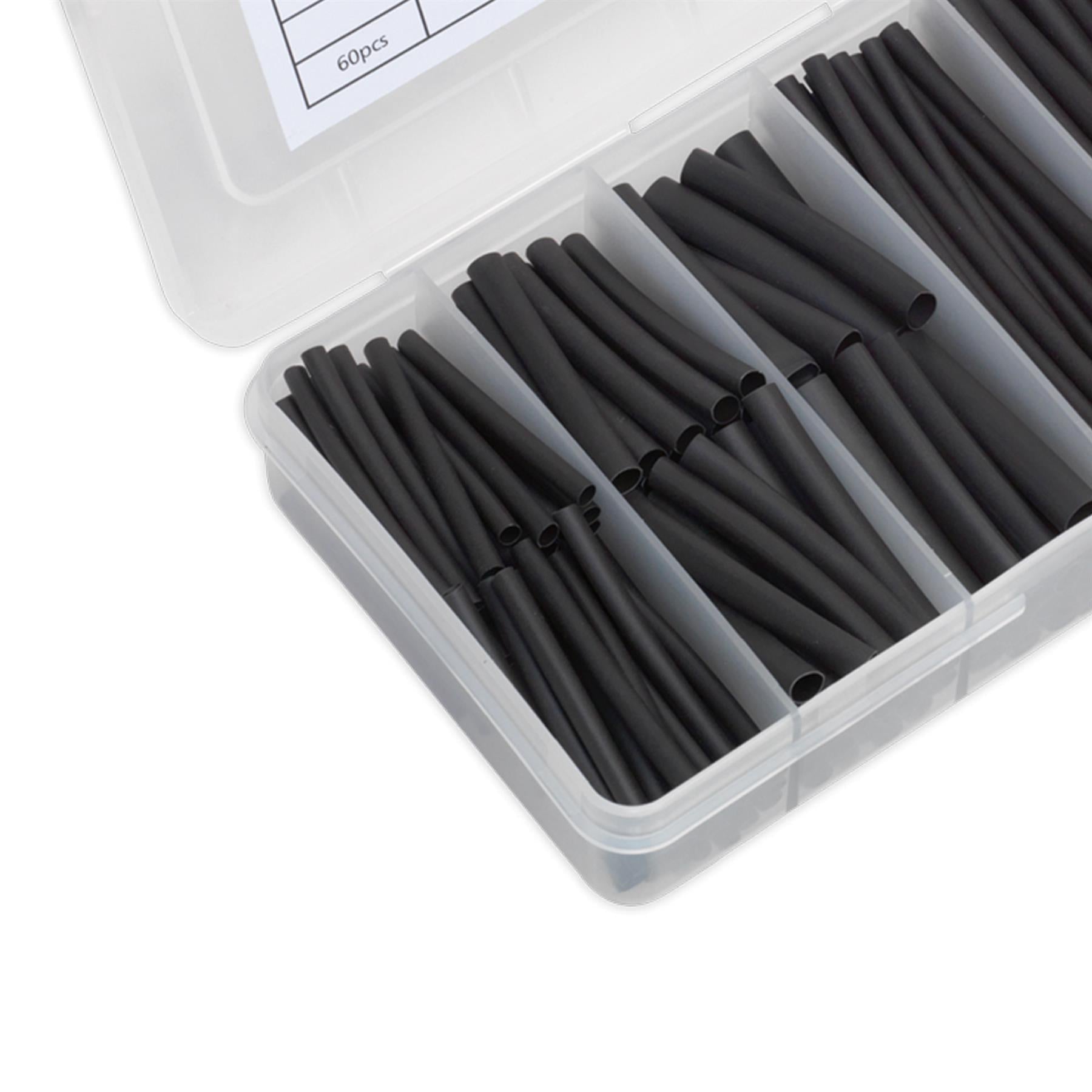 Sealey Heat Shrink Tubing Assortment 180pc 50 & 100mm Black