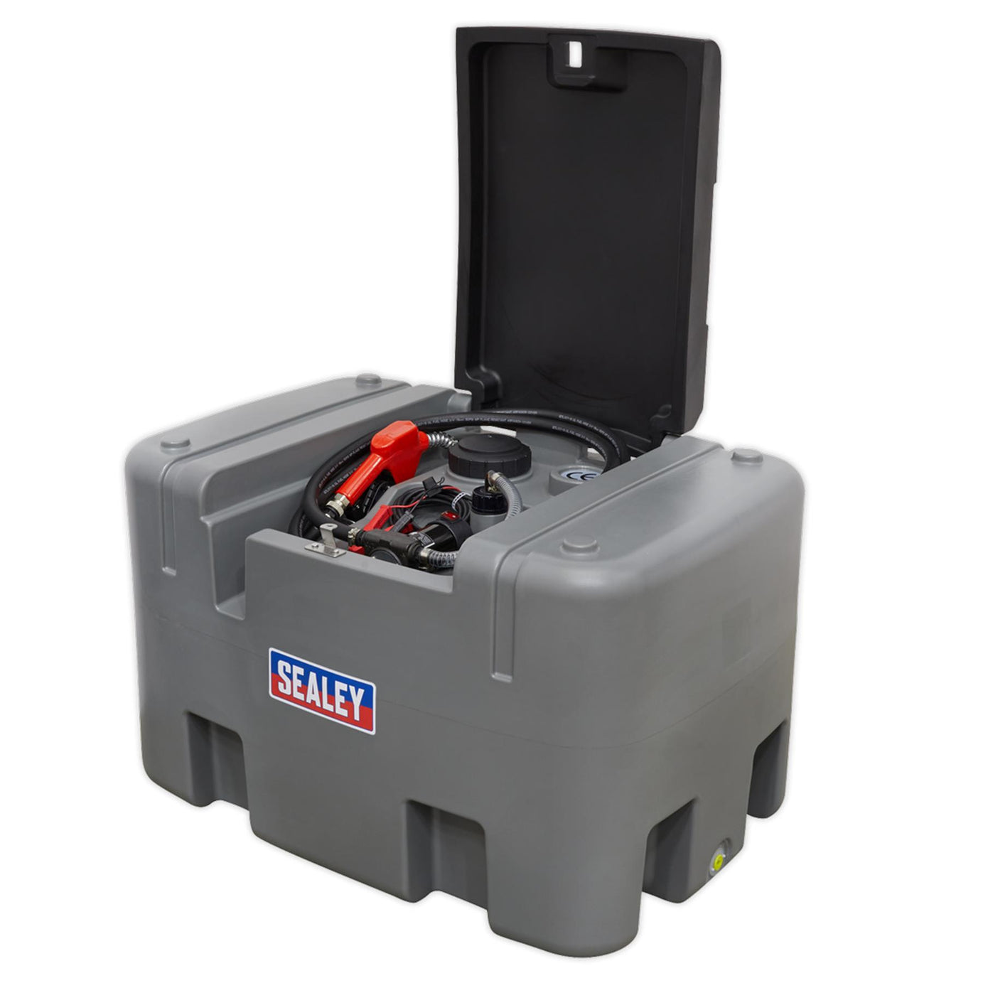 Sealey Portable Diesel Tank 400L 12V 4m Electric cable and clamps