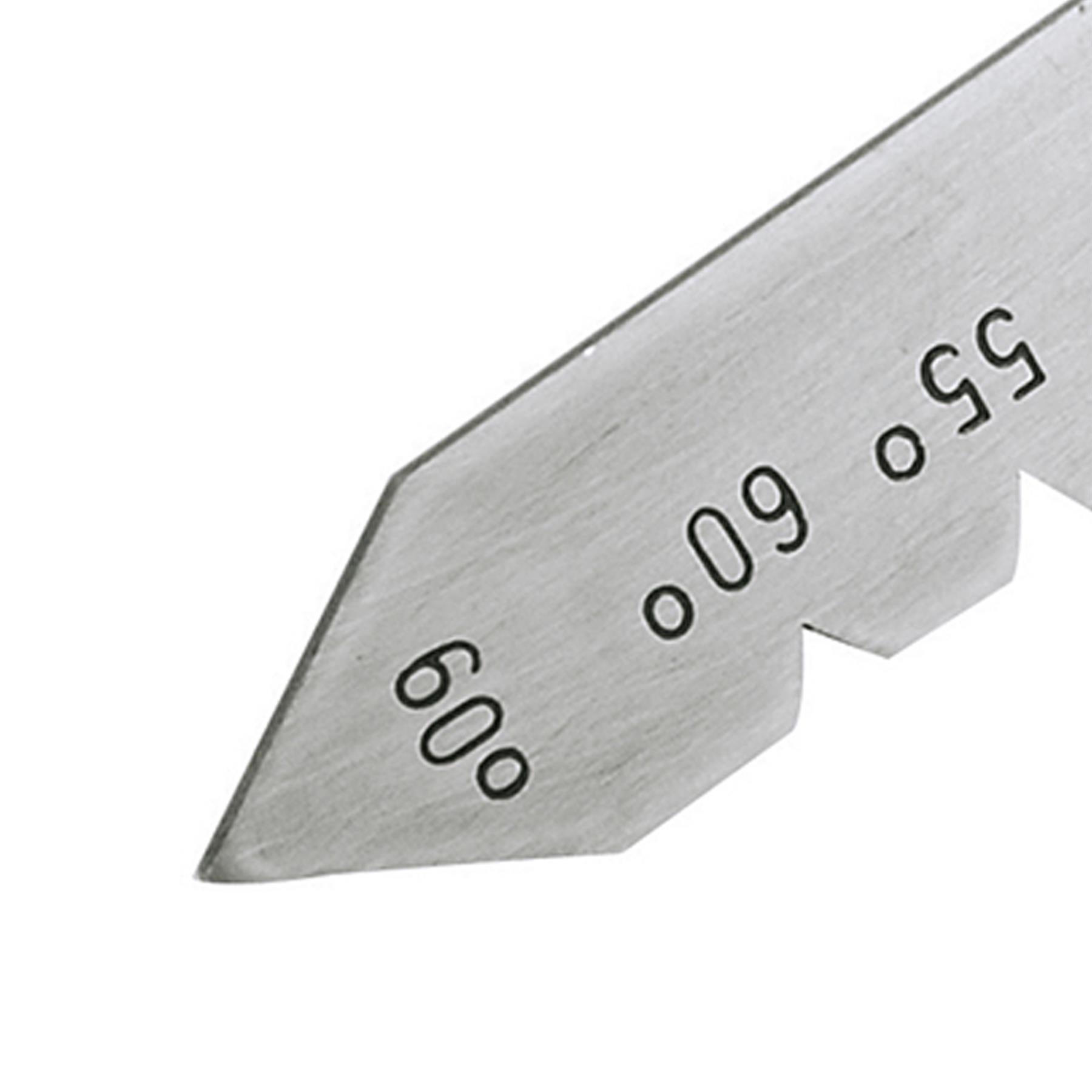 Universal Grinding Gauge 55°, 60°, 90° and 120° Etched, Metric Graduations