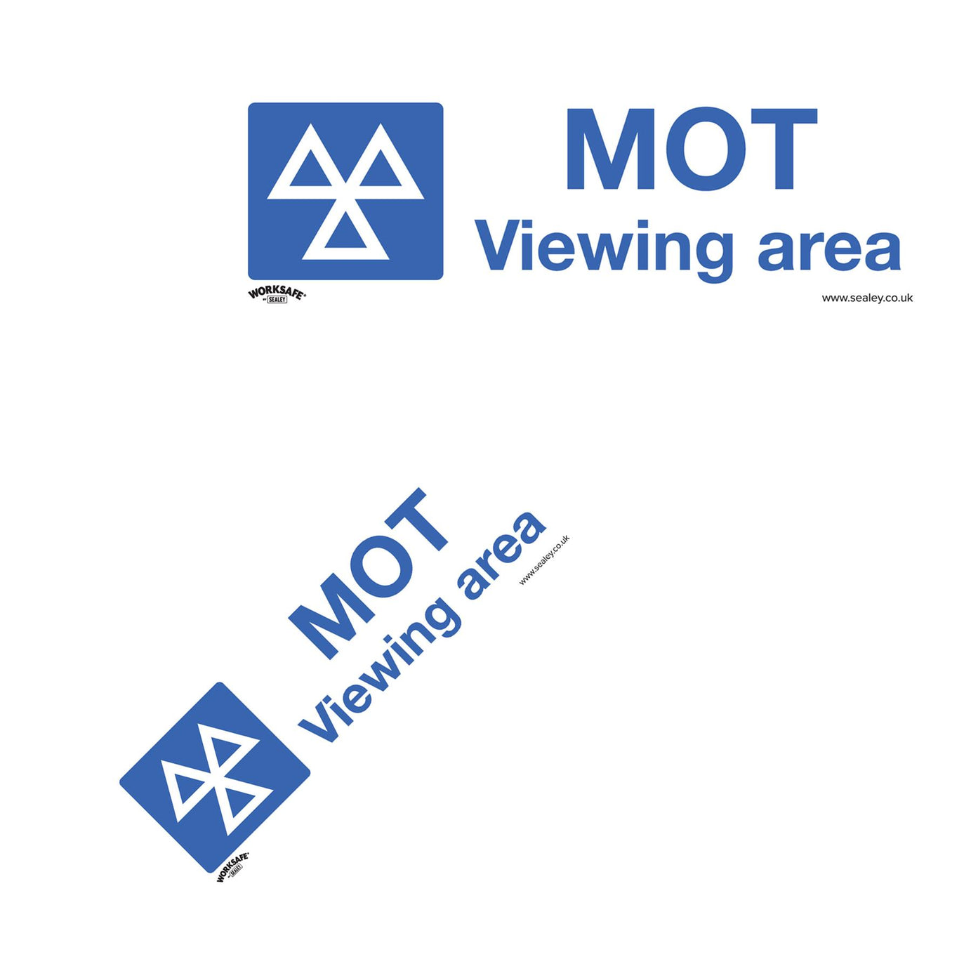 Sealey Safety Sign - MOT Viewing Area - Rigid Plastic - Pack of 10