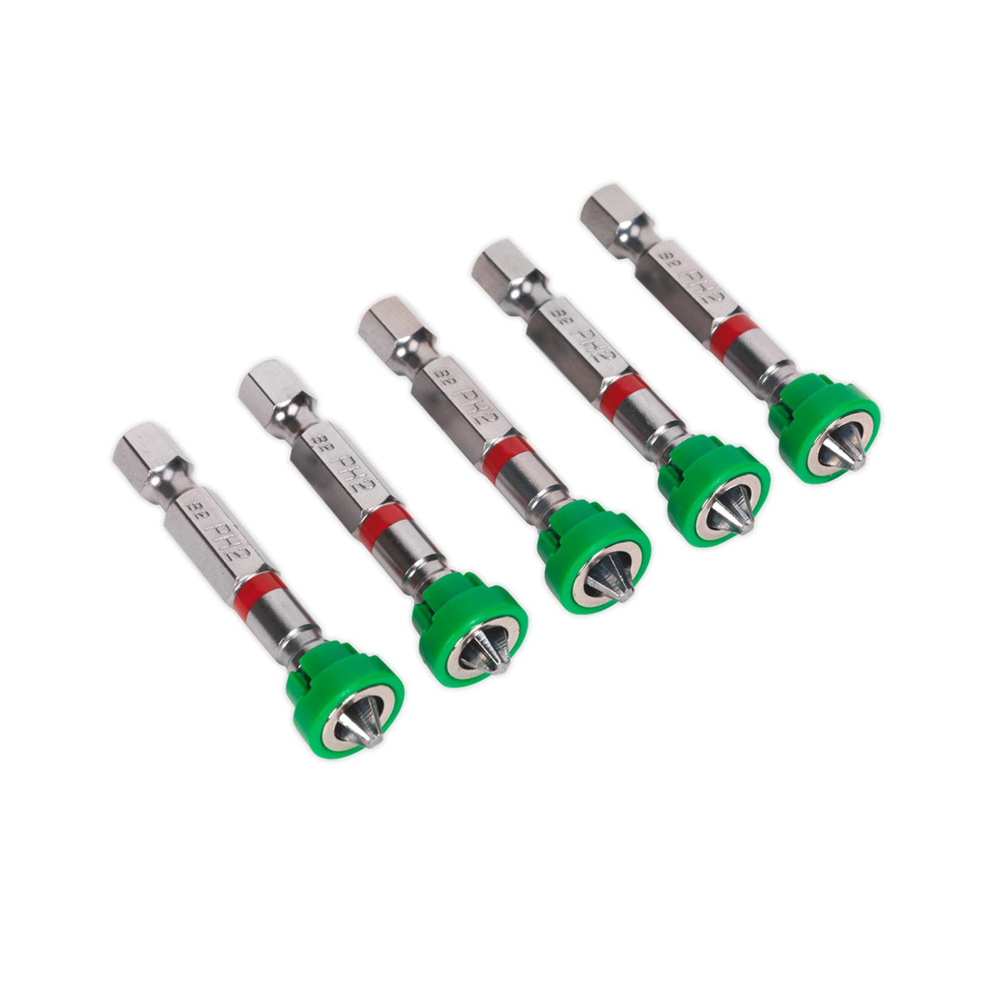 Sealey Power Tool Bit Phillips #2 + Magnetic Holder S2 50mm Pk of 5