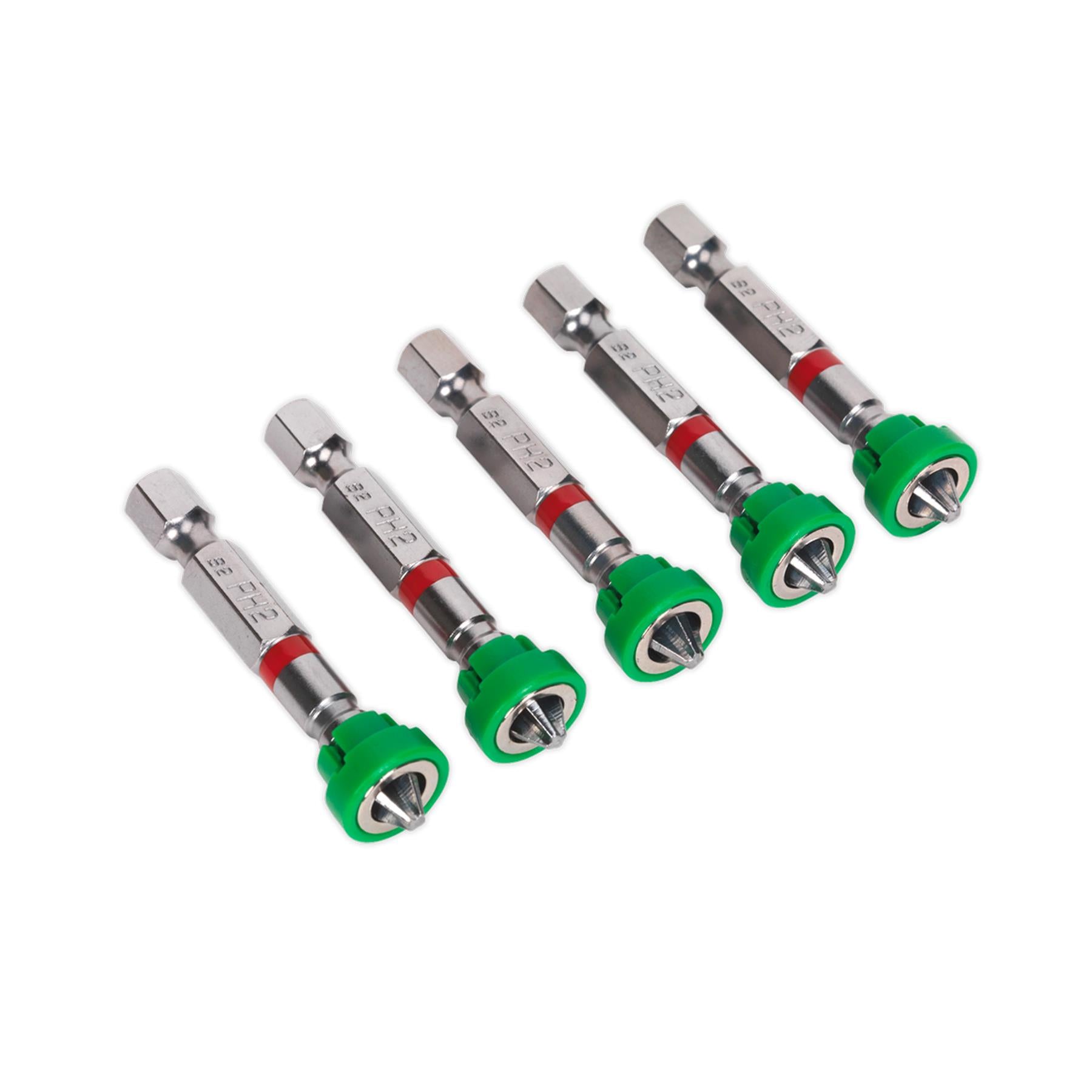 Sealey Power Tool Bit Phillips #2 + Magnetic Holder S2 50mm Pk of 5