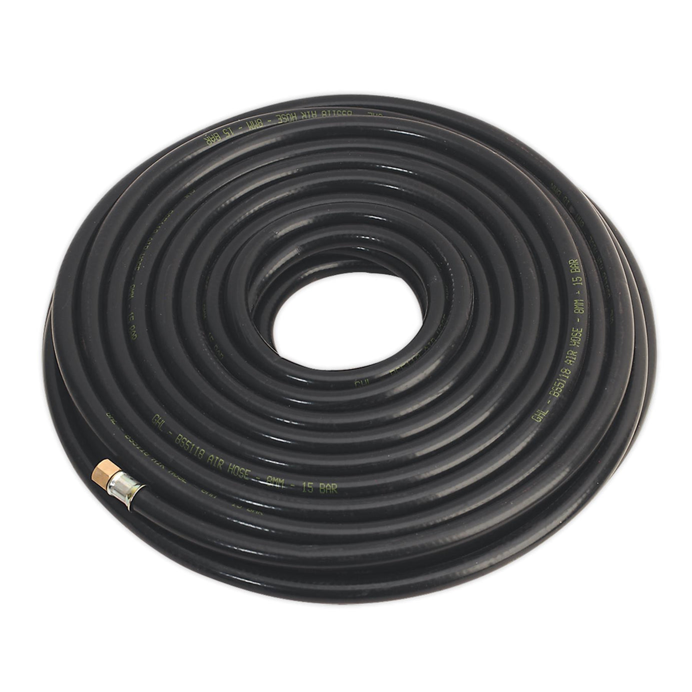 Sealey Rubber Air Hose Line 30m For Air Compressor 1/4"BSP 8mm Bore Heavy Duty