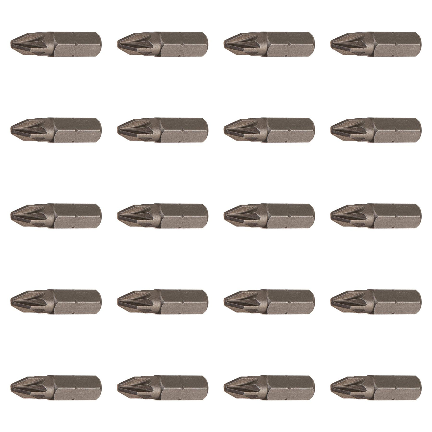 Pozidriv PZ2 Screwdriver Bits CRV Chrome Vanadium Steel 1/4" Hex Drive 20Pcs