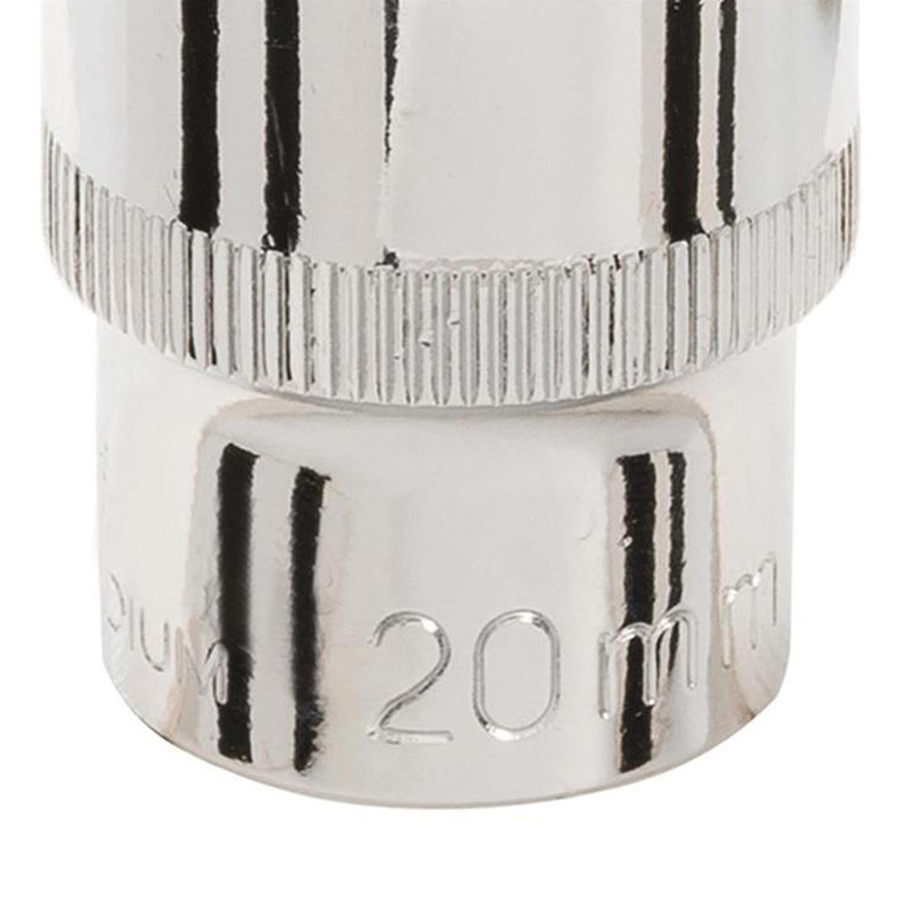 Socket 1/2" Drive Metric Hex Square 20mm Individual Hex Polished Crv Quality