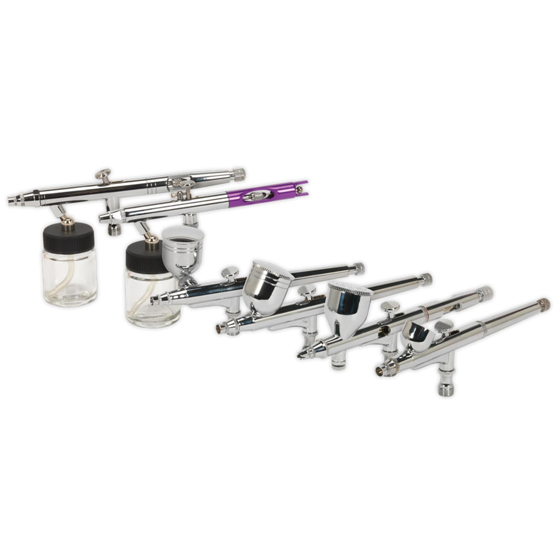 Sealey Air Brush Kit 10pc Gravity/Suction Feed