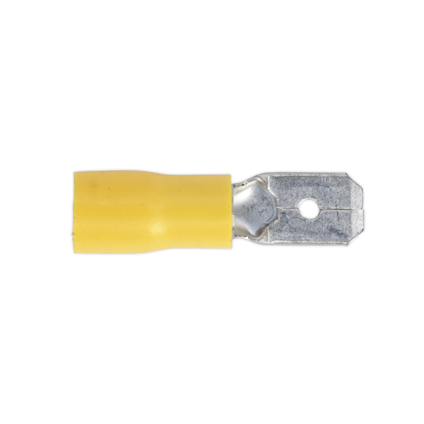 Sealey Push-On Terminal 6.3mm Male Yellow Pack of 100