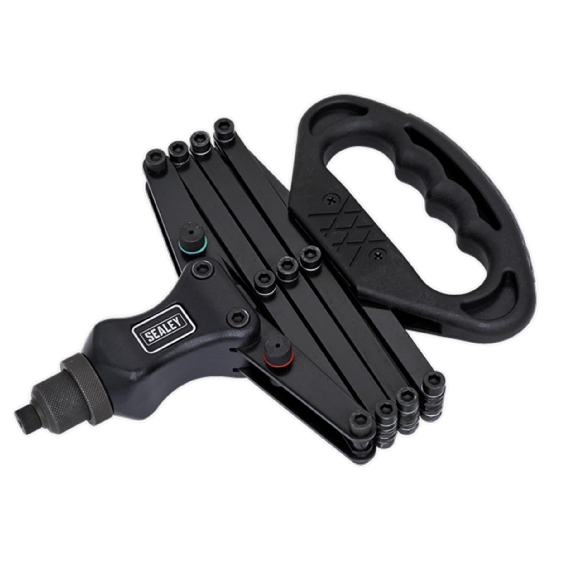 Sealey 31" Lazy Tongue Tong Hand Riveter Pop Rivet Gun 5 Nozzles