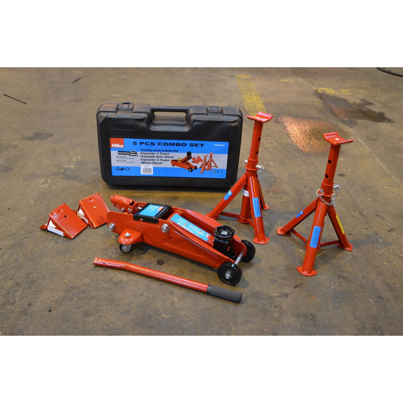 Convenient 2 Tonne Trolley Jack Kit 