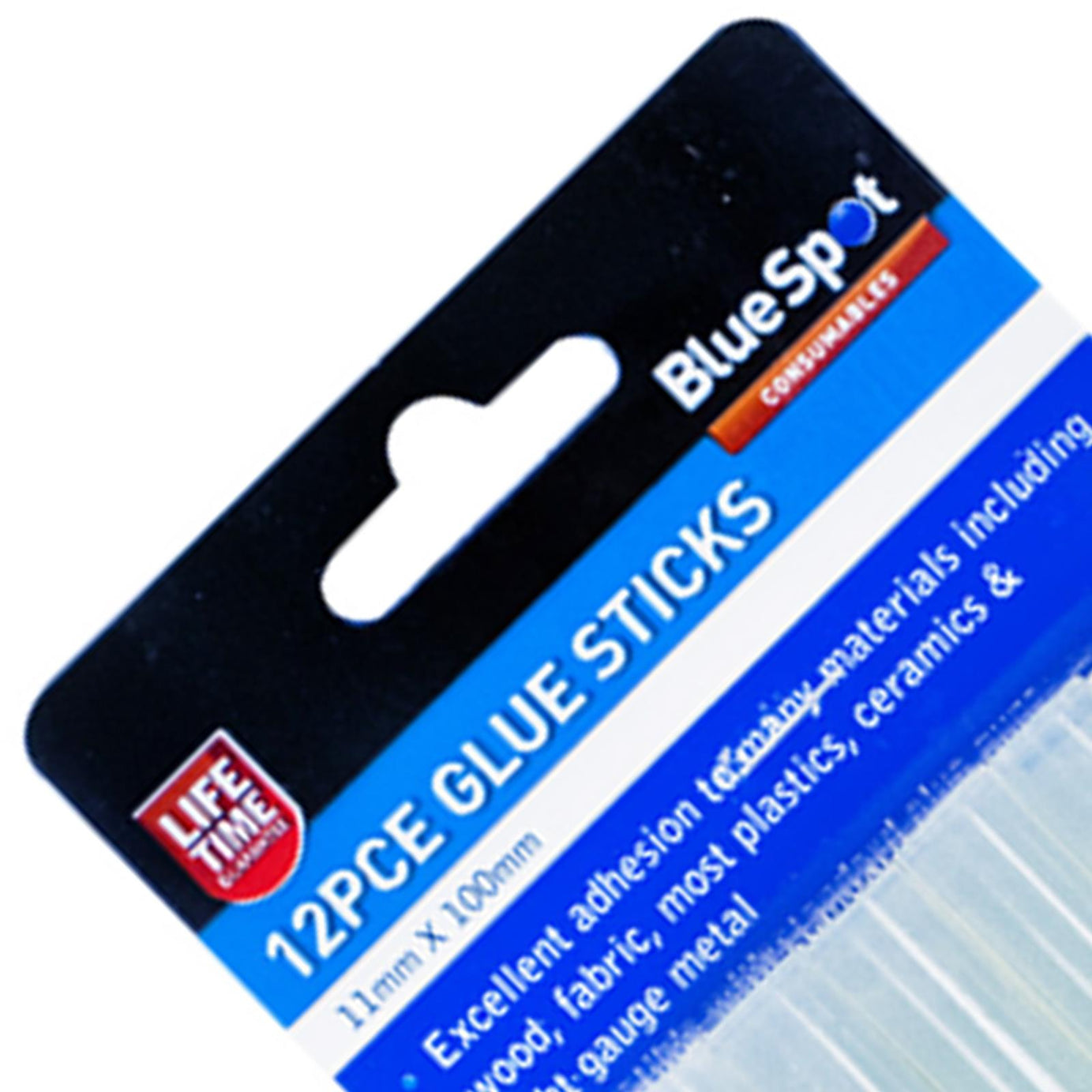 Bluespot 12 Large Glue Sticks 11mmx100mm Hot Melt Hobby Adhesive Craft Gun