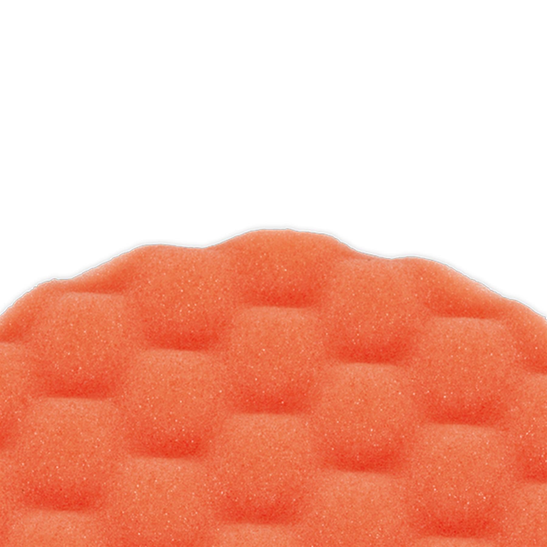 Sealey Buffing & Polishing Foam Head Hook/Loop 150x25mm Orange/Firm