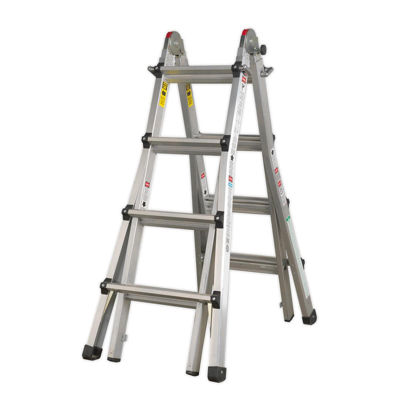 Sealey Aluminium Telescopic Ladder 4-Way EN 131 Adjustable Height