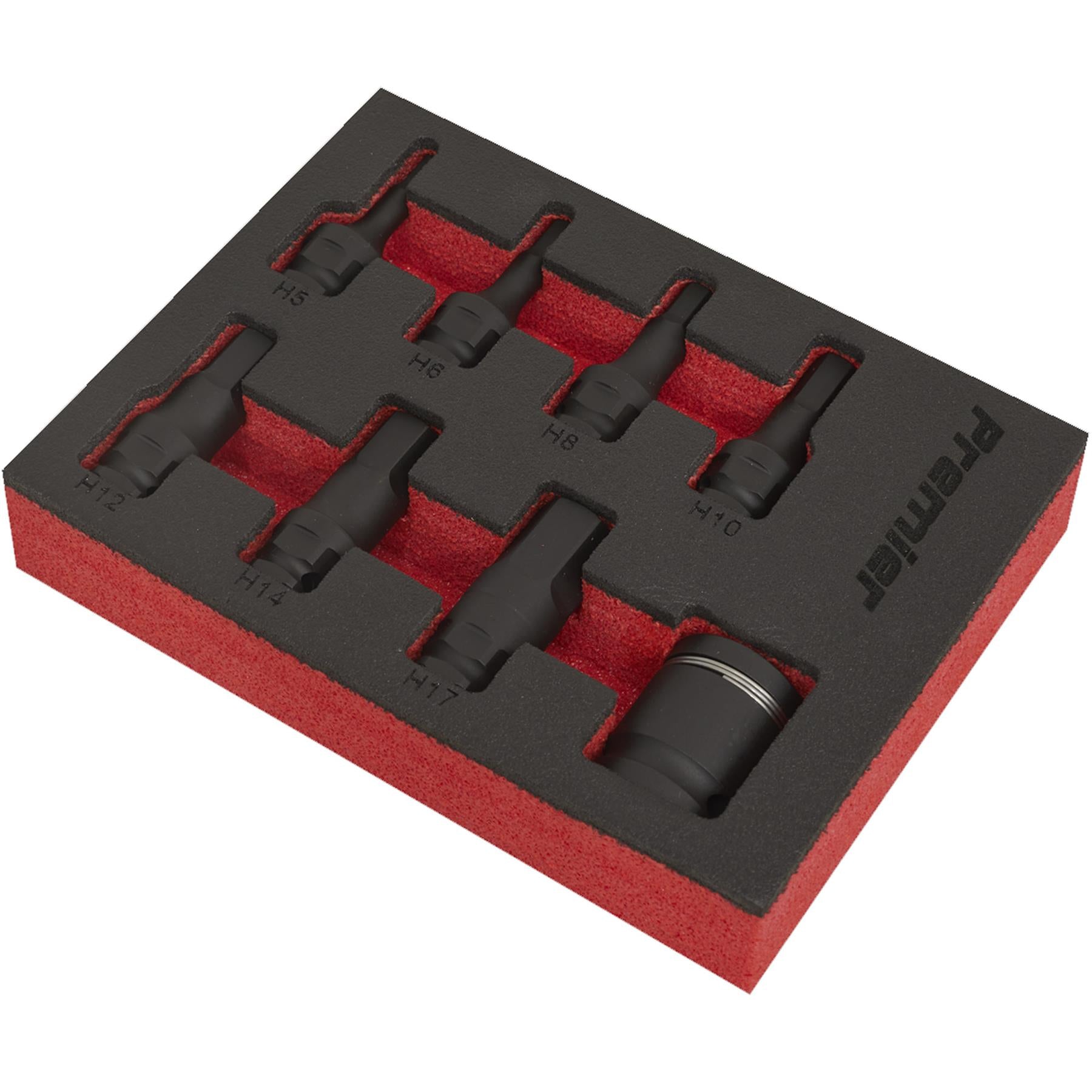 Sealey Impact Hex Socket Bit Set 8pc 3/8"Sq Drive