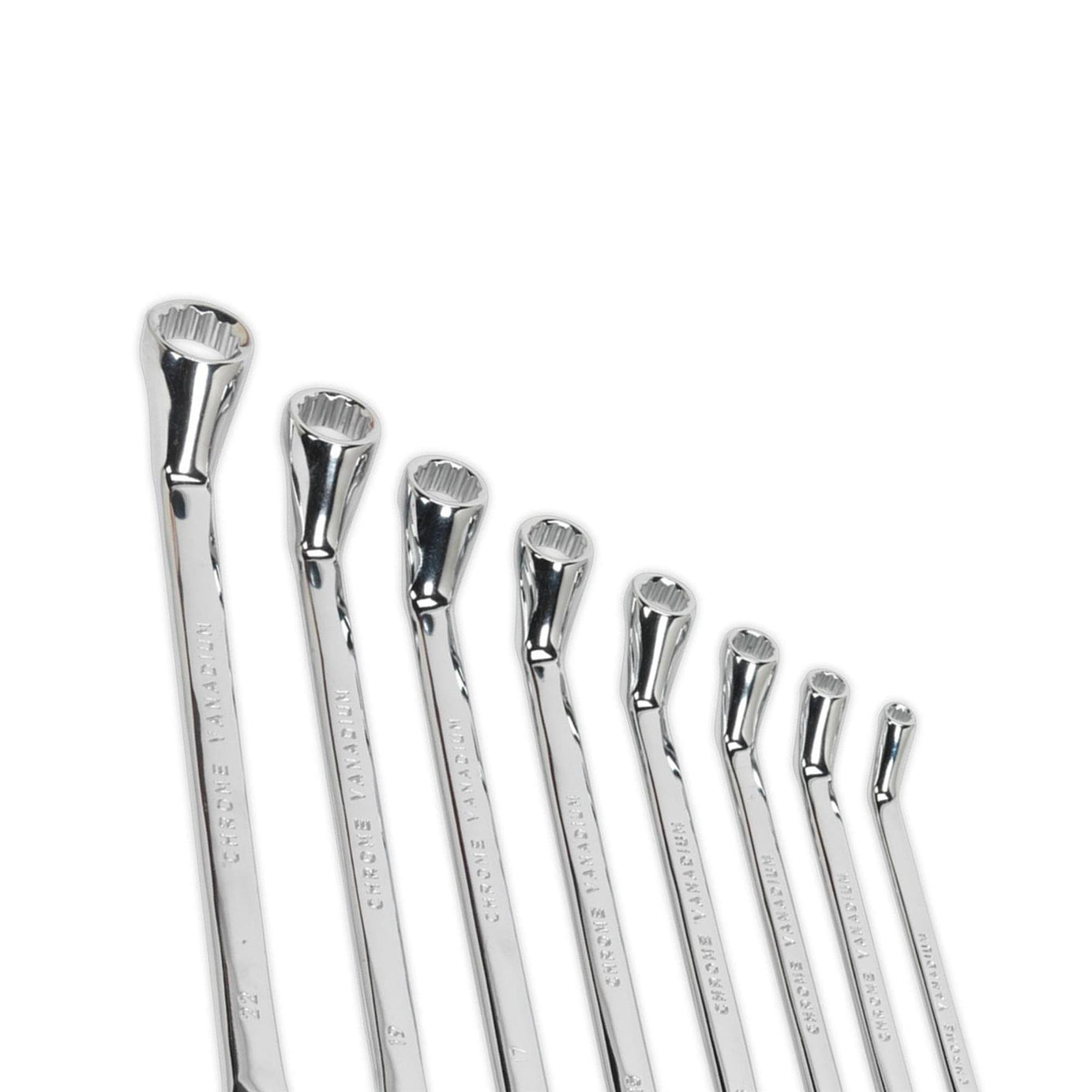 Sealey Deep Offset Ring Spanner Set 8pc Metric
