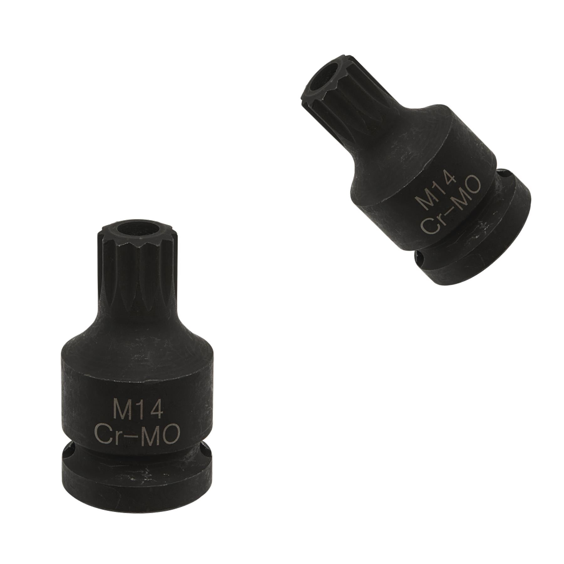 Sealey Brake Caliper Spline Bit Socket M14 1/2"Sq Drive Chrome Molybdenum