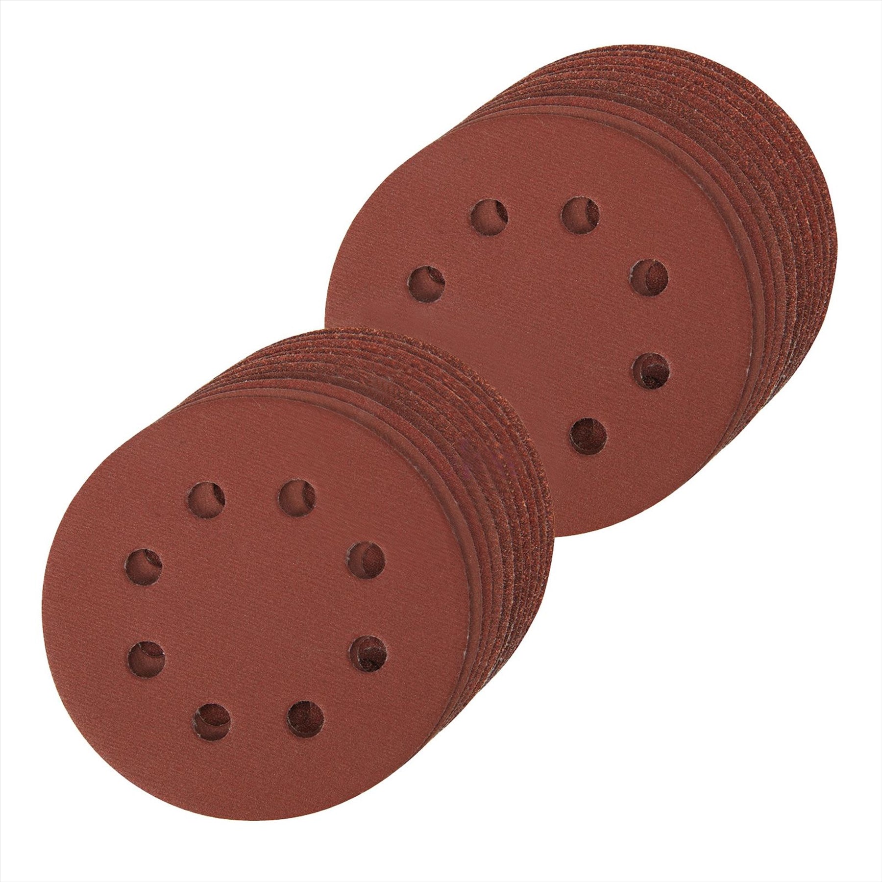 60 Pk Punched Sanding Discs 115mm Hook & Loop Aluminium Oxide Resin Bond