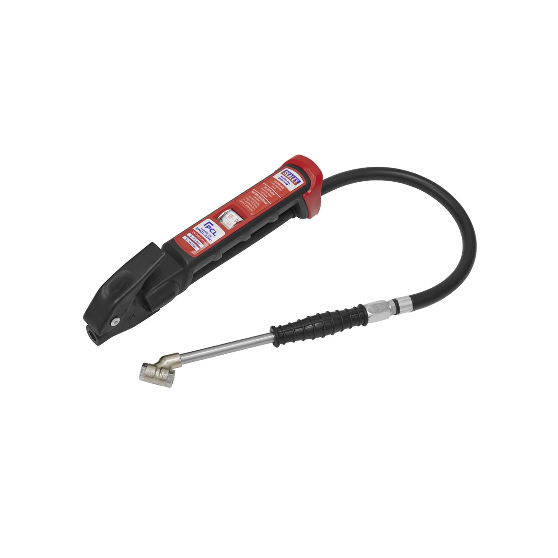 Sealey Premier Anodised Tyre Inflator with Twin Push-On Connector