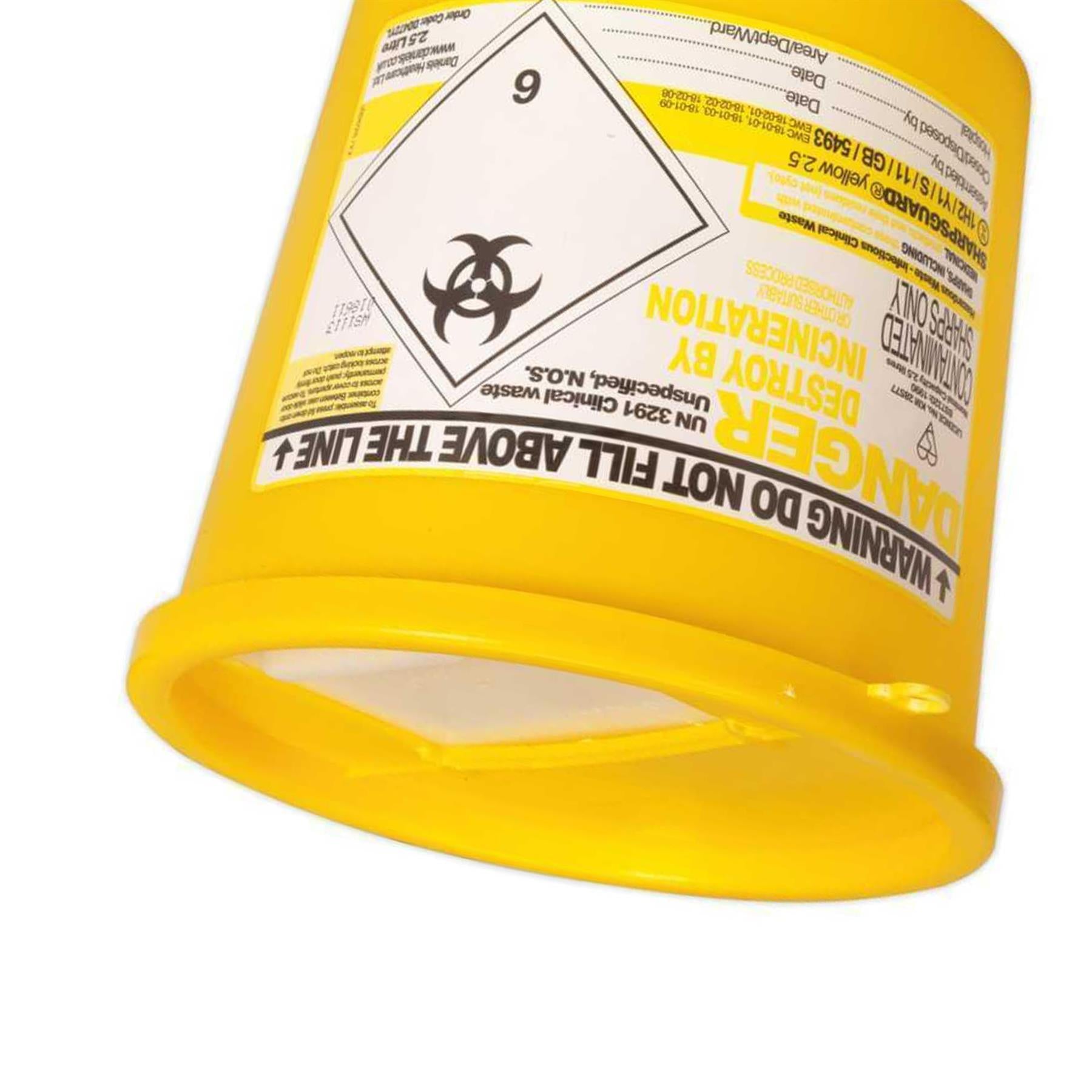 Sealey Safe Sharps Waste Storage Bin 2.5L