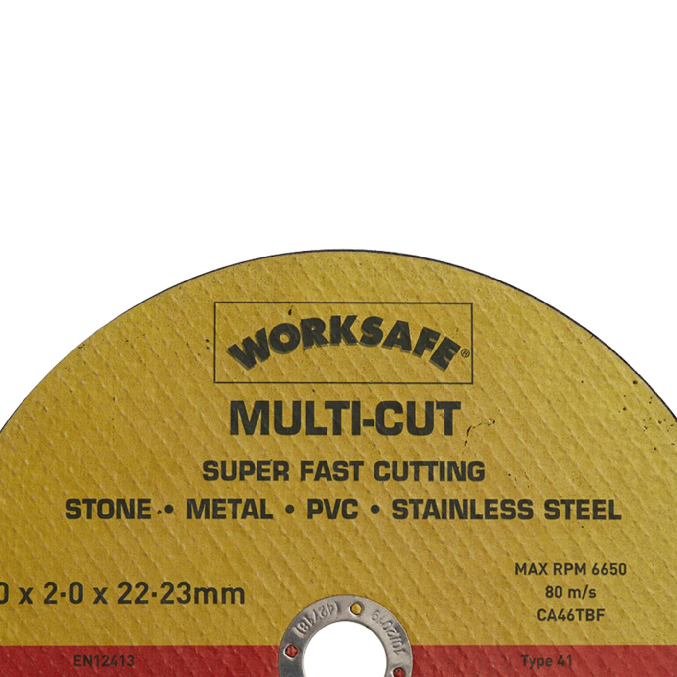 Multi-Cut Disc 230 x 2 x 22mm. Suitable for cutting mild steel Sealey