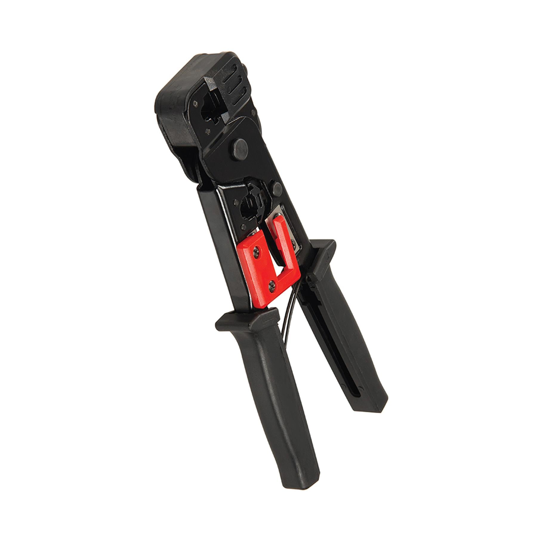Telecoms Crimping Tool - 8P8C / 6P6C Features Wire Cutter/Stripper & Locking Pin
