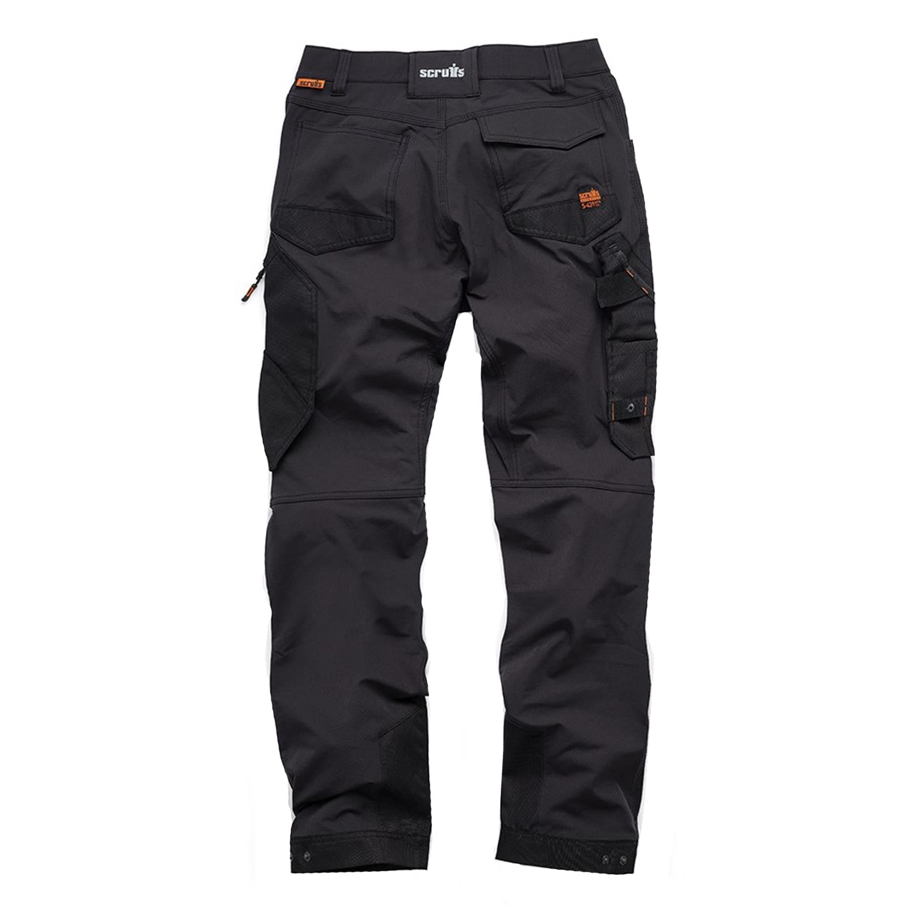 Scruffs Work Trouser Pro Flex Plus Lightweight Hard Wearing Black 30L