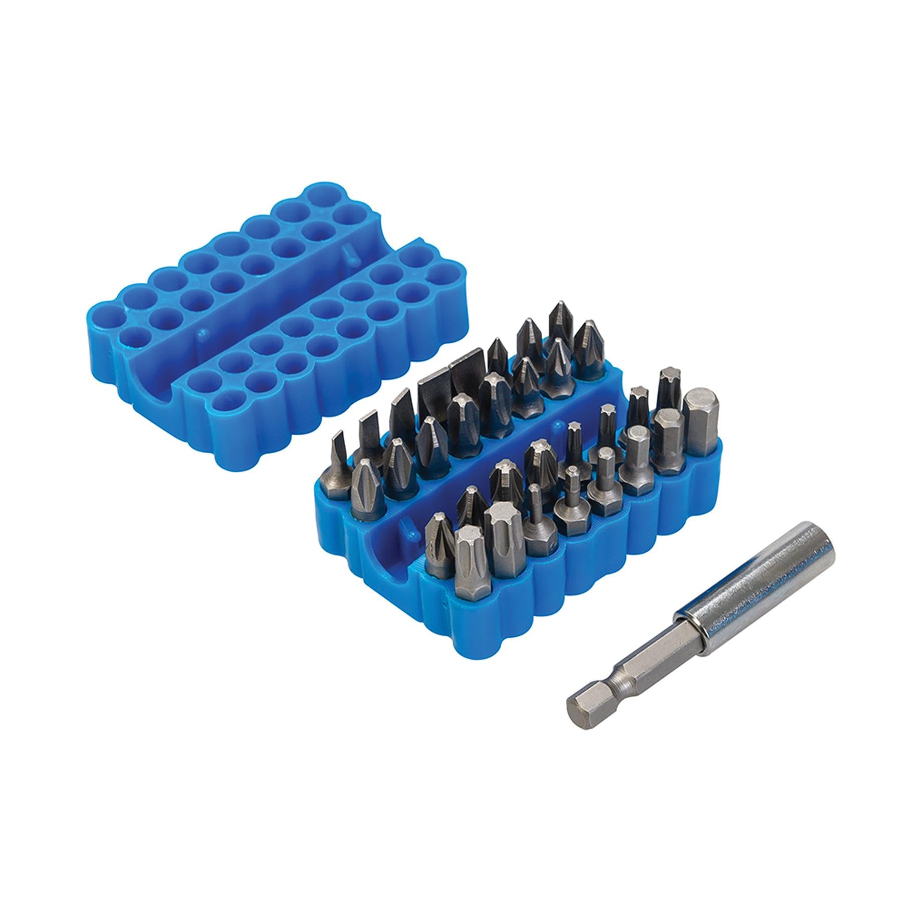 33 Pce Screwdriver Bit Set 25mm Chrome Vanadium Steel Slotted 3, 4, 5, 6, & 7mm