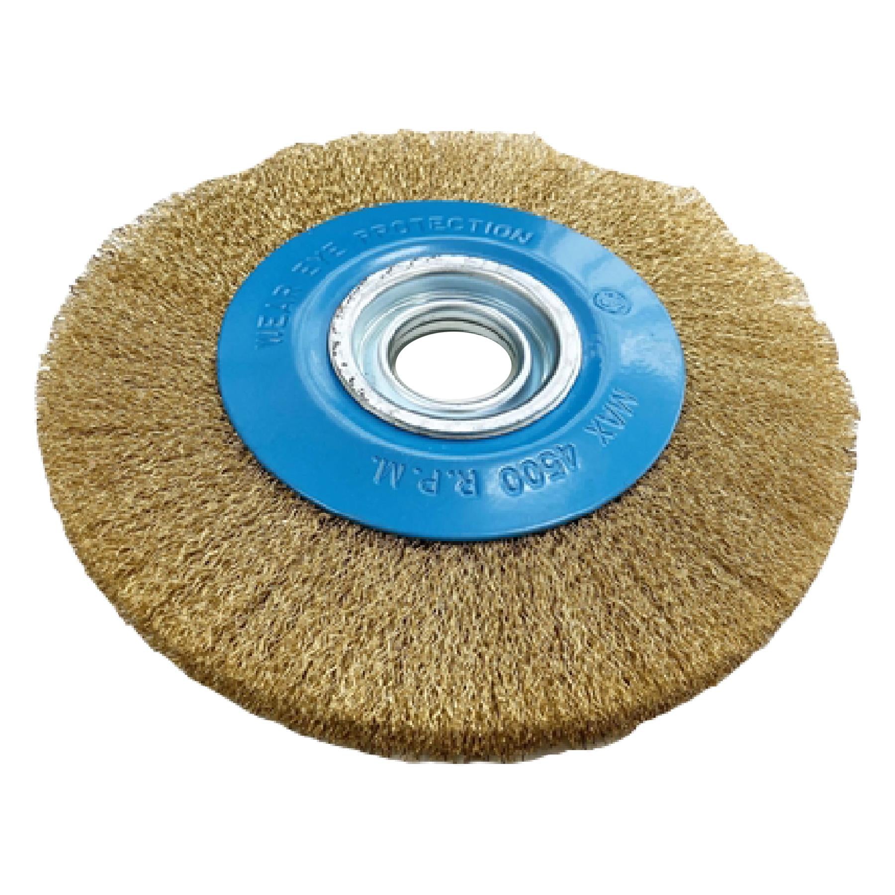 8" / 32Mm Fine Wire Wheel For Bench Grinder Deburring/Cleaning Steel Wire Bristles