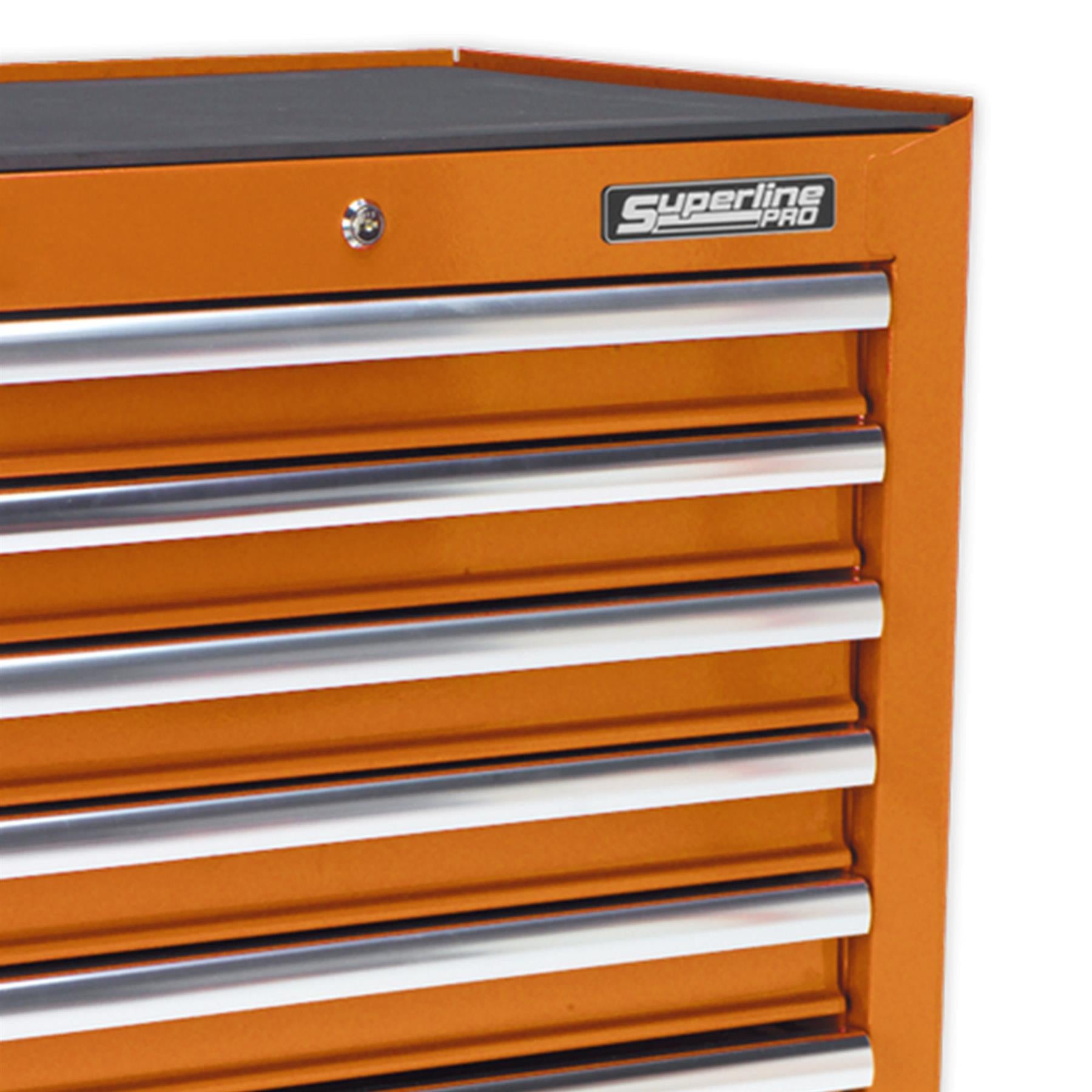 Sealey Rollcab 7 Drawer with Ball Bearing Slides - Orange
