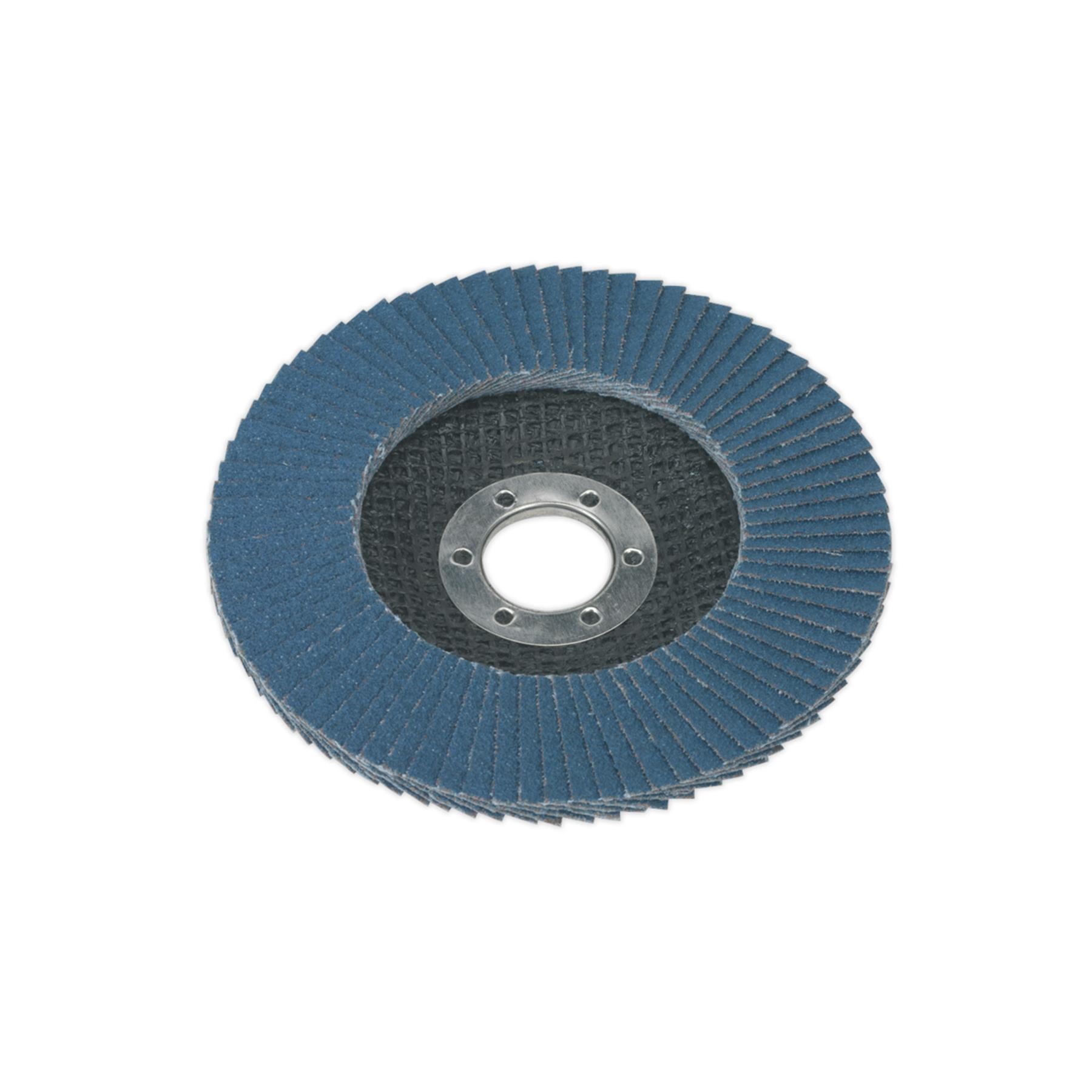Sealey Flap Disc Zirconium 115mm Ø22mm Bore 60Grit