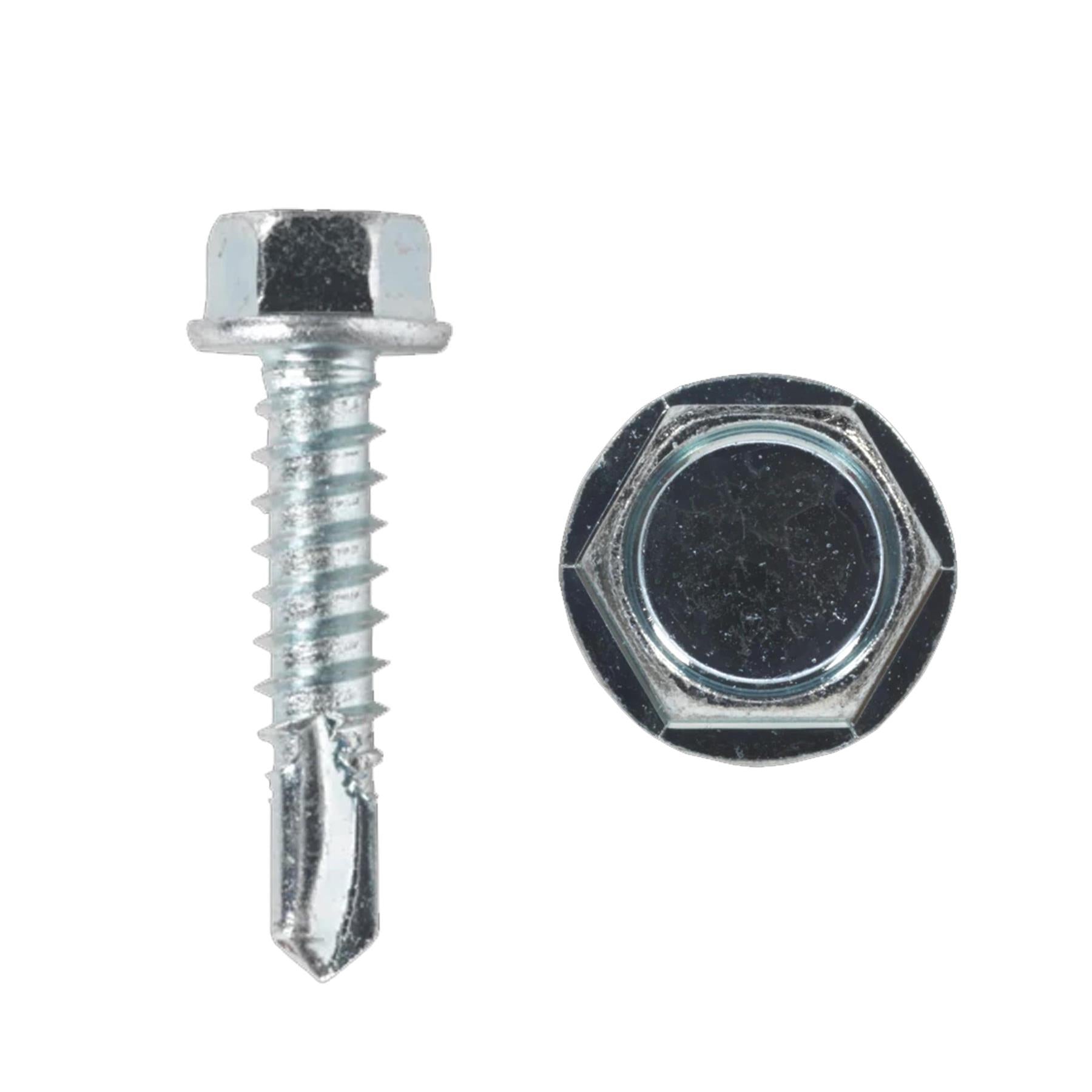 Sealey Self Drilling Screw 5.5 x 25mm Hex Head Zinc Pack of 100