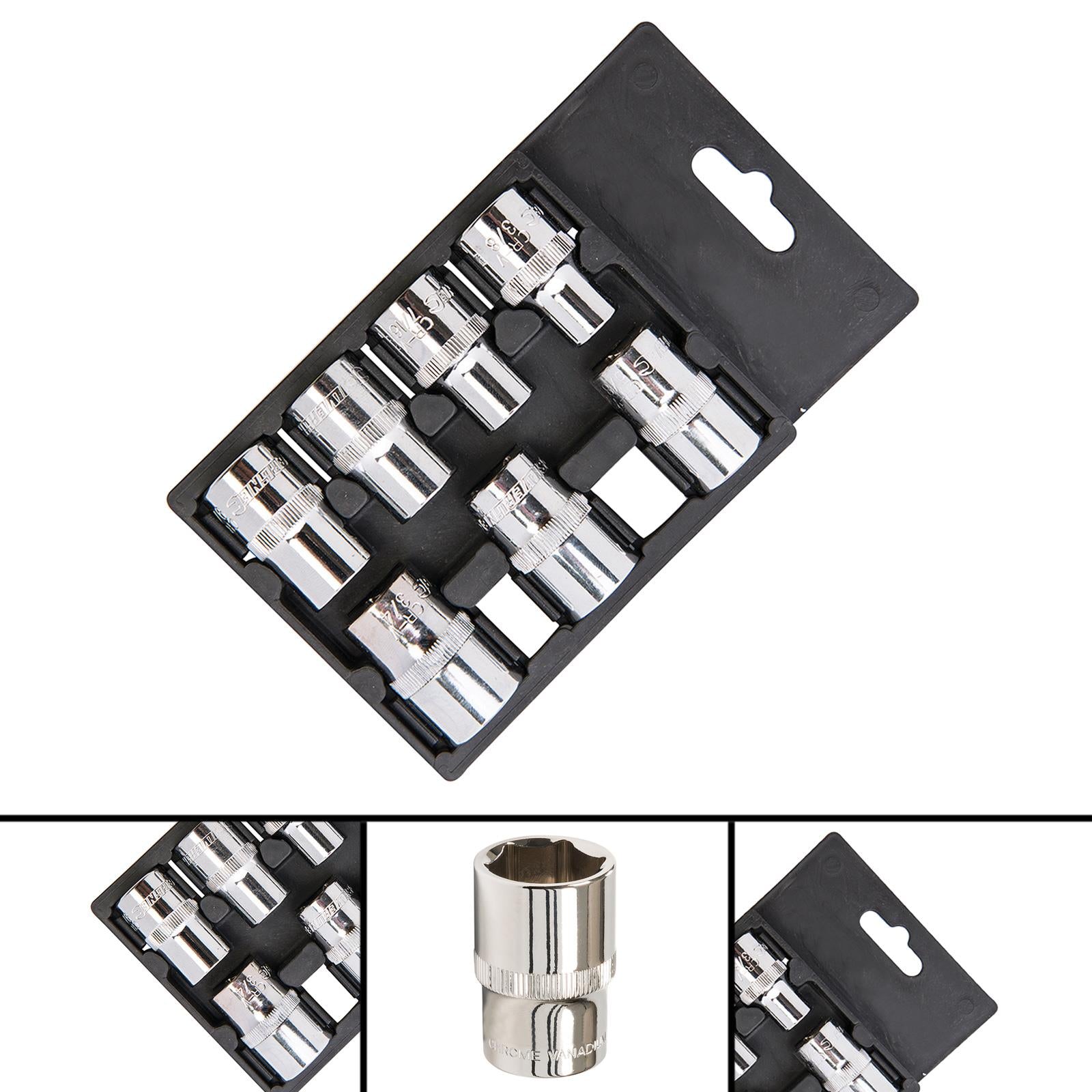 7Pce Socket Set 1/2" Drive Imperial 3/8" - 3/4" Chrome Vanadium Quality