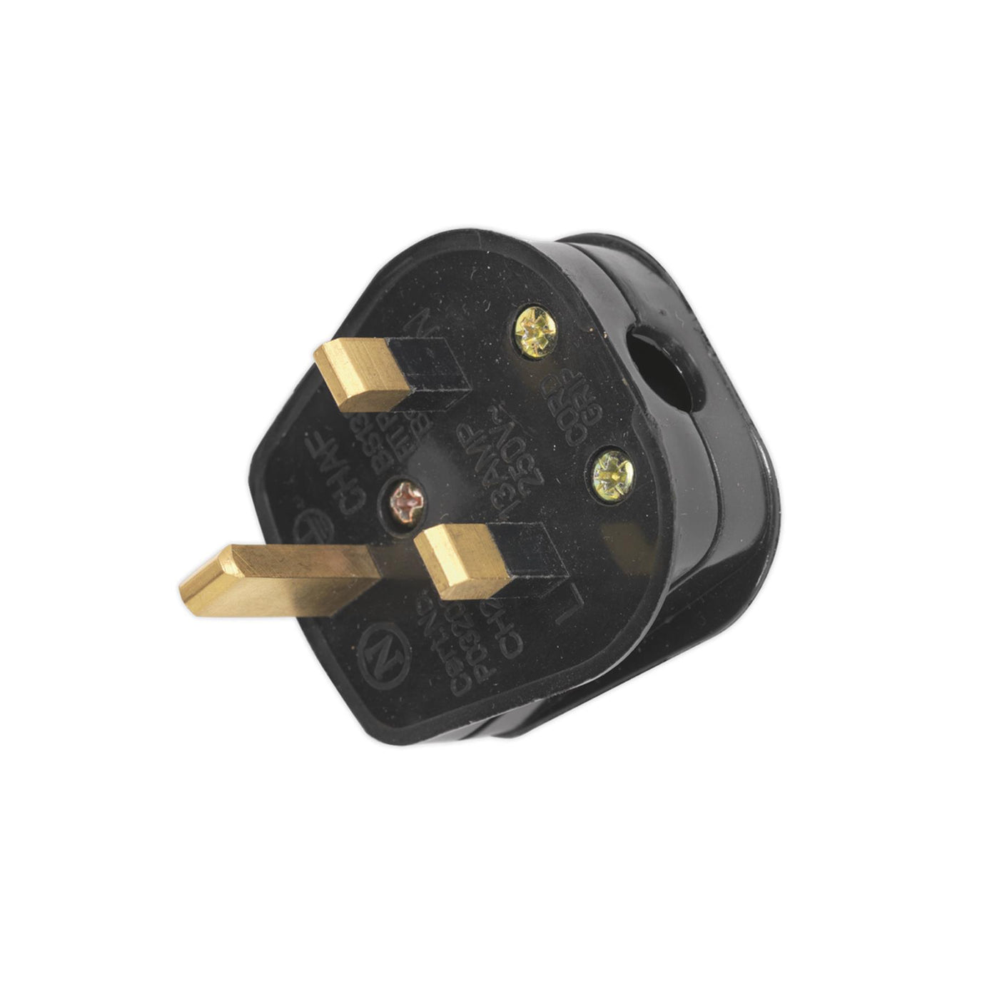 Resilient  Black 13Amp plug Heavy-Duty PL13/320S Sealey