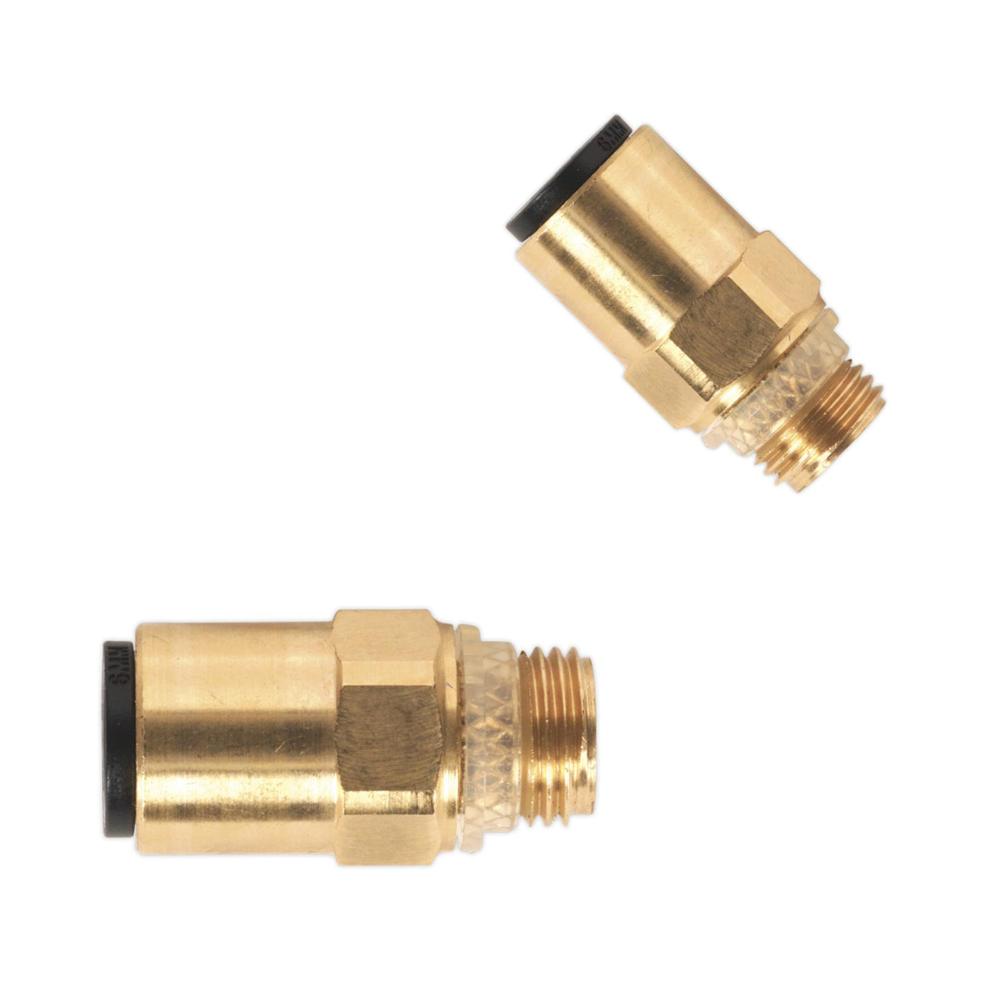 Sealey Brass SuperThread Str Adaptor 6mmx1/8"BSP Pk of 2 (RM010611)