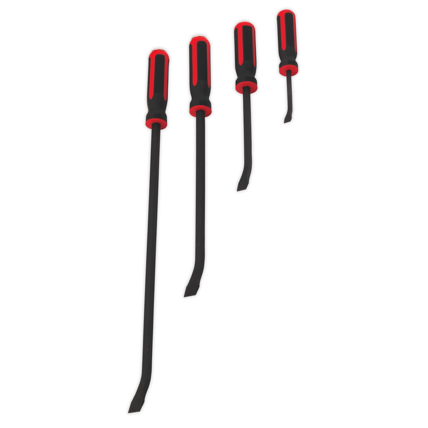 Sealey Angled Pry Bar Set 4 Piece Heavy Duty Crowbar Tools