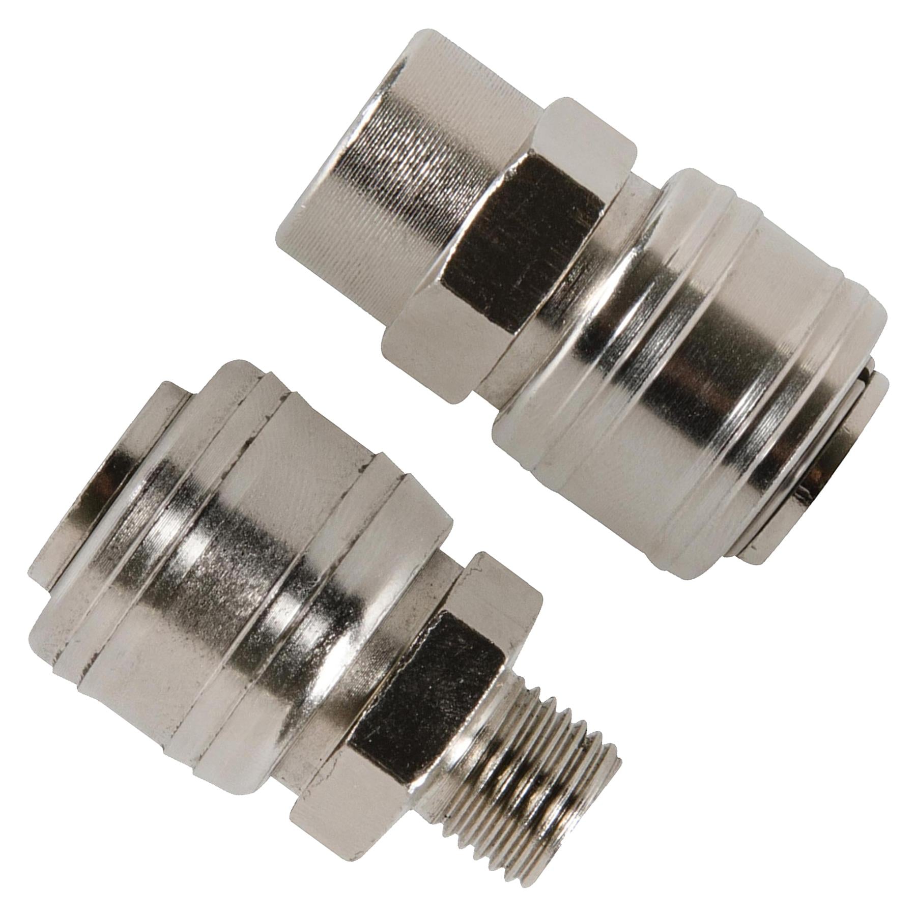 Euro Air Line Fitting Hose Connector Male Female Quick Release 1/4" BSP 10PC Set