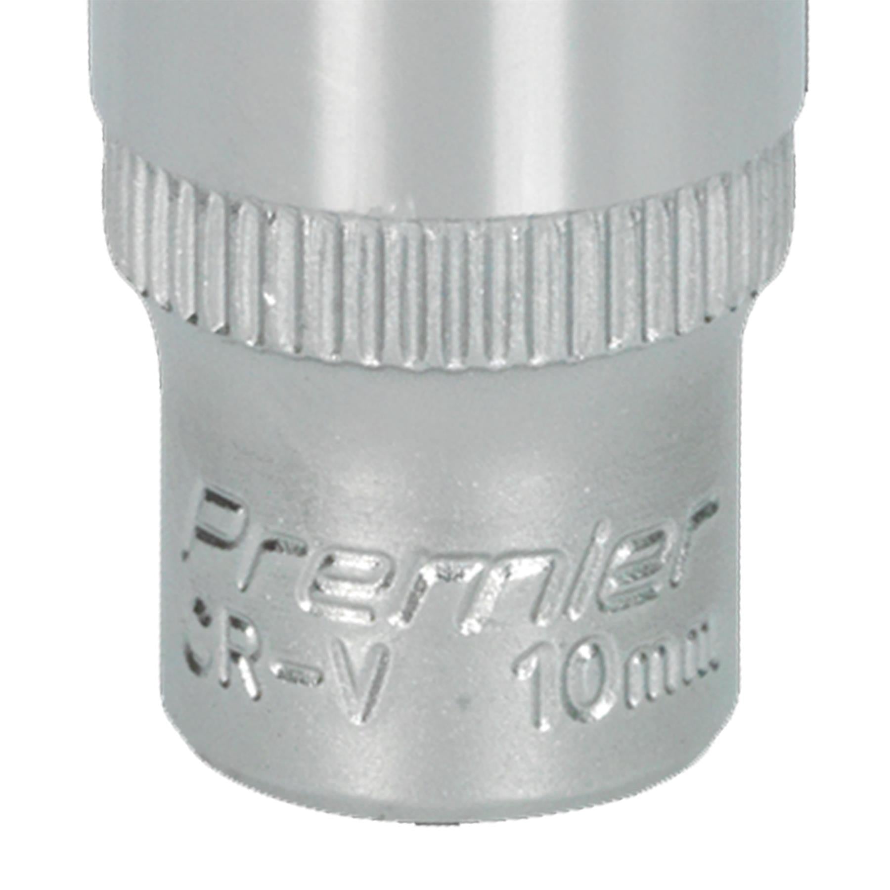Sealey WallDrive Socket 10mm Deep 1/4"Sq Drive Chrome Vanadium steel