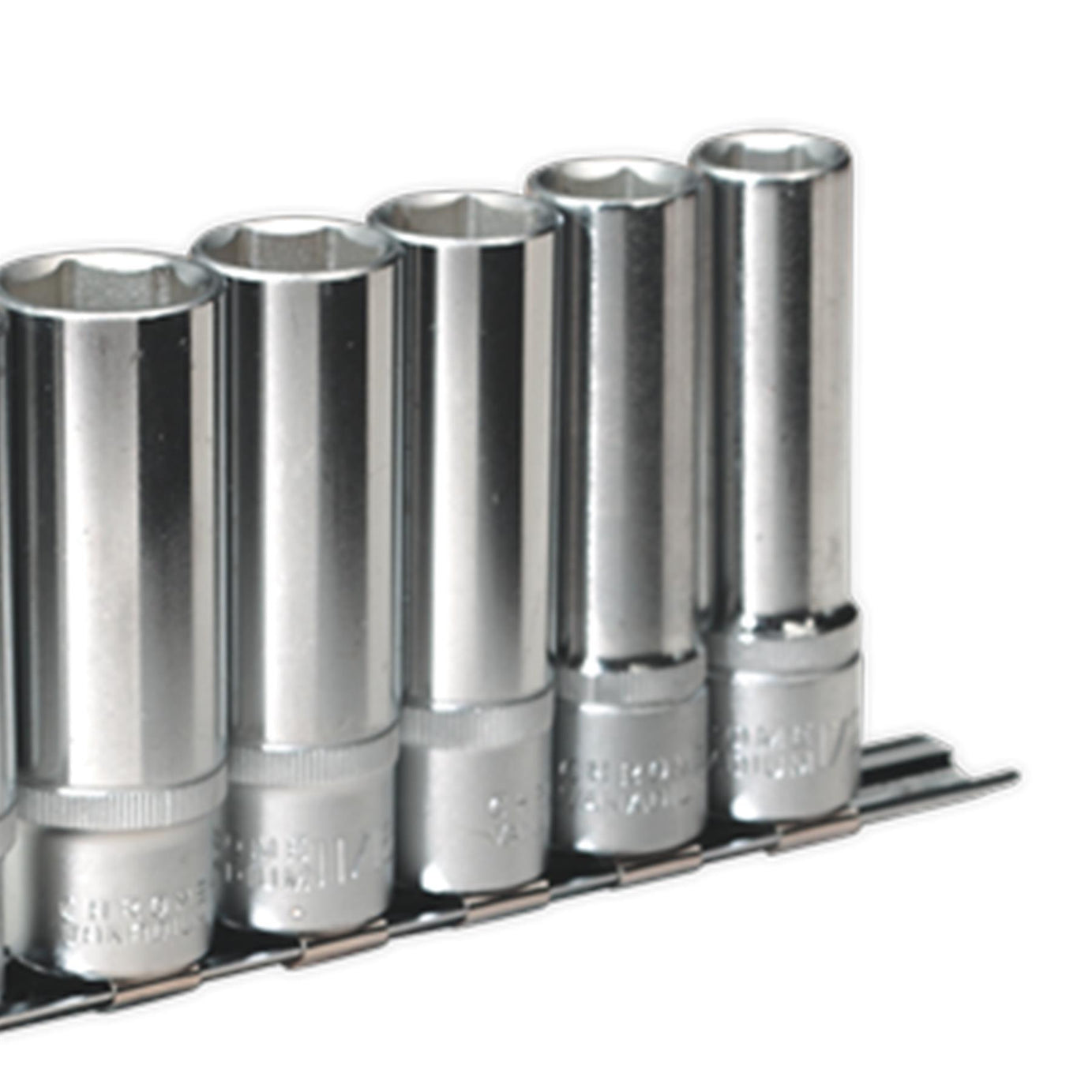 Sealey Deep Socket Set 1/2Inch Sq Drive 8pc 1/2"-15/16" 6pt WallDrive® Imperial