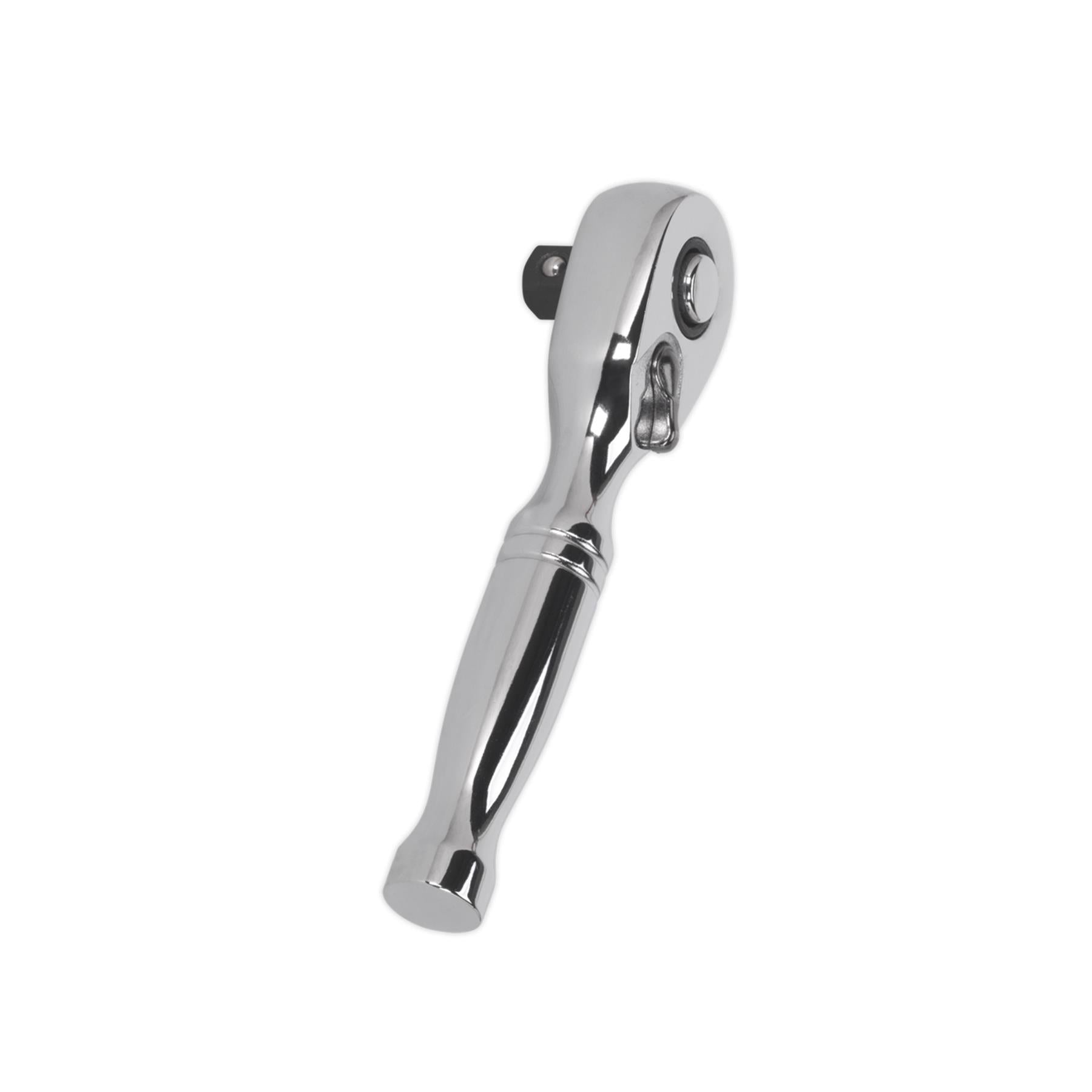 Sealey Stubby Ratchet Wrench 1/4"Sq Drive Pear-Head Flip Reverse