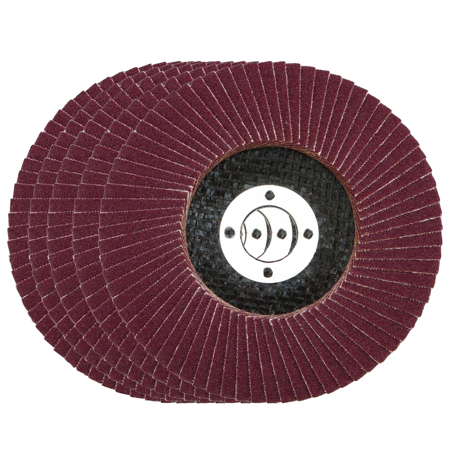 10 X Flap Sanding Discs 115mm 60 120 Grit Aluminium Oxide 4.5" Angle Grinder Mix