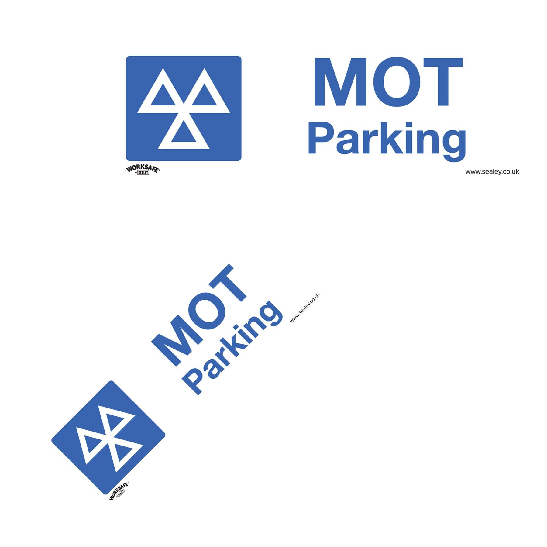 Warning Safety Sign - MOT Parking - Rigid Plastic