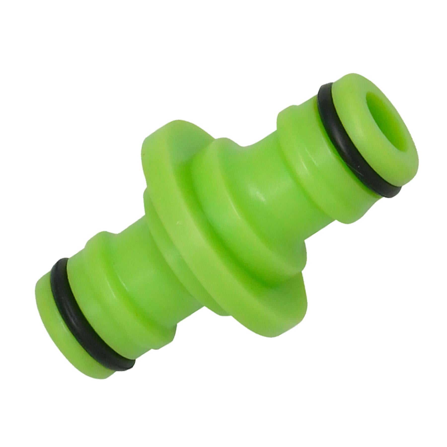 4PC Garden Hose Pipe Fitting Set Adaptor Waterstop 2-Way Connectors 1/2", 3/4"