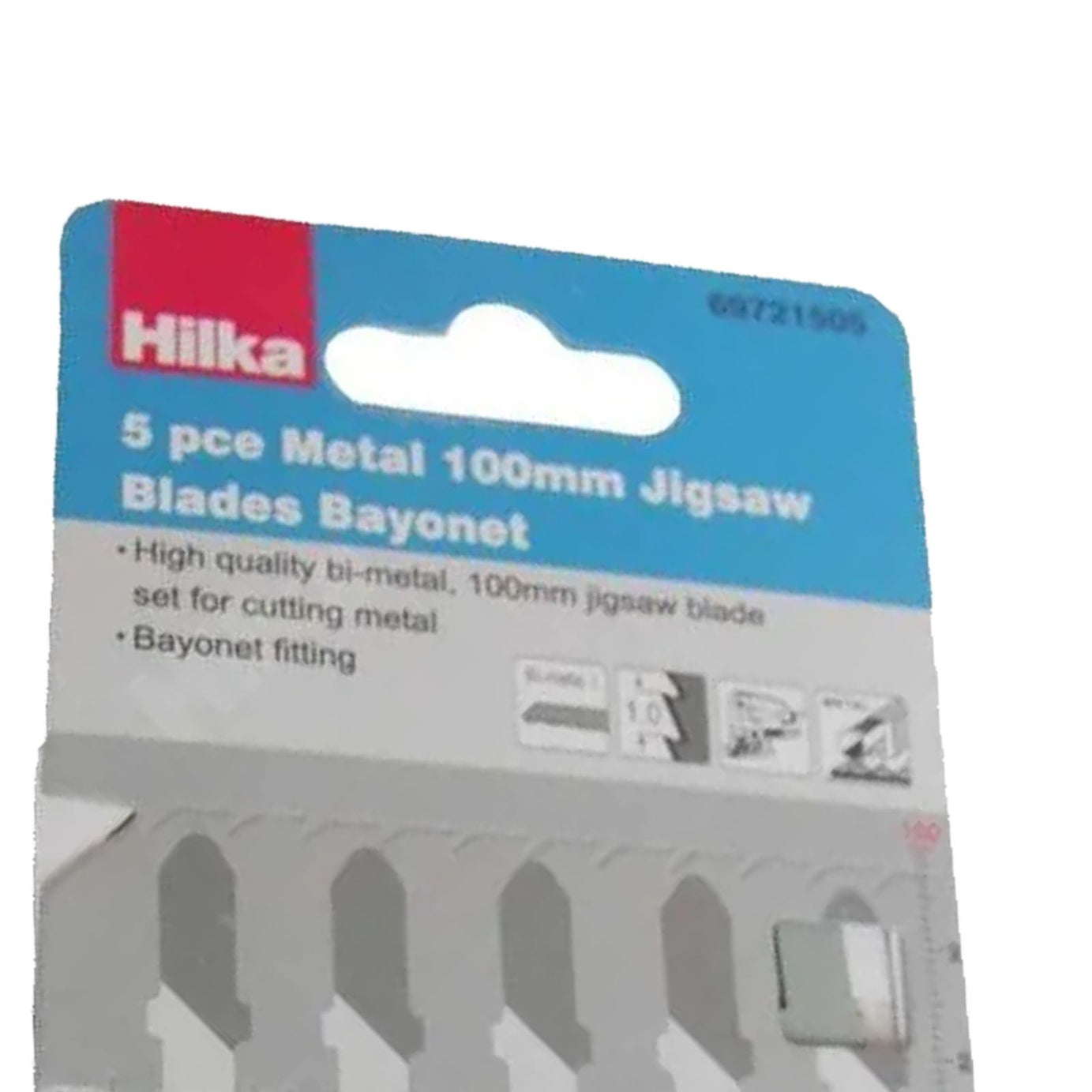 Clearance Line  LA29 Hilka 5pc 100mm Metal Cutting Jigsaw Blades Bosch Fitting