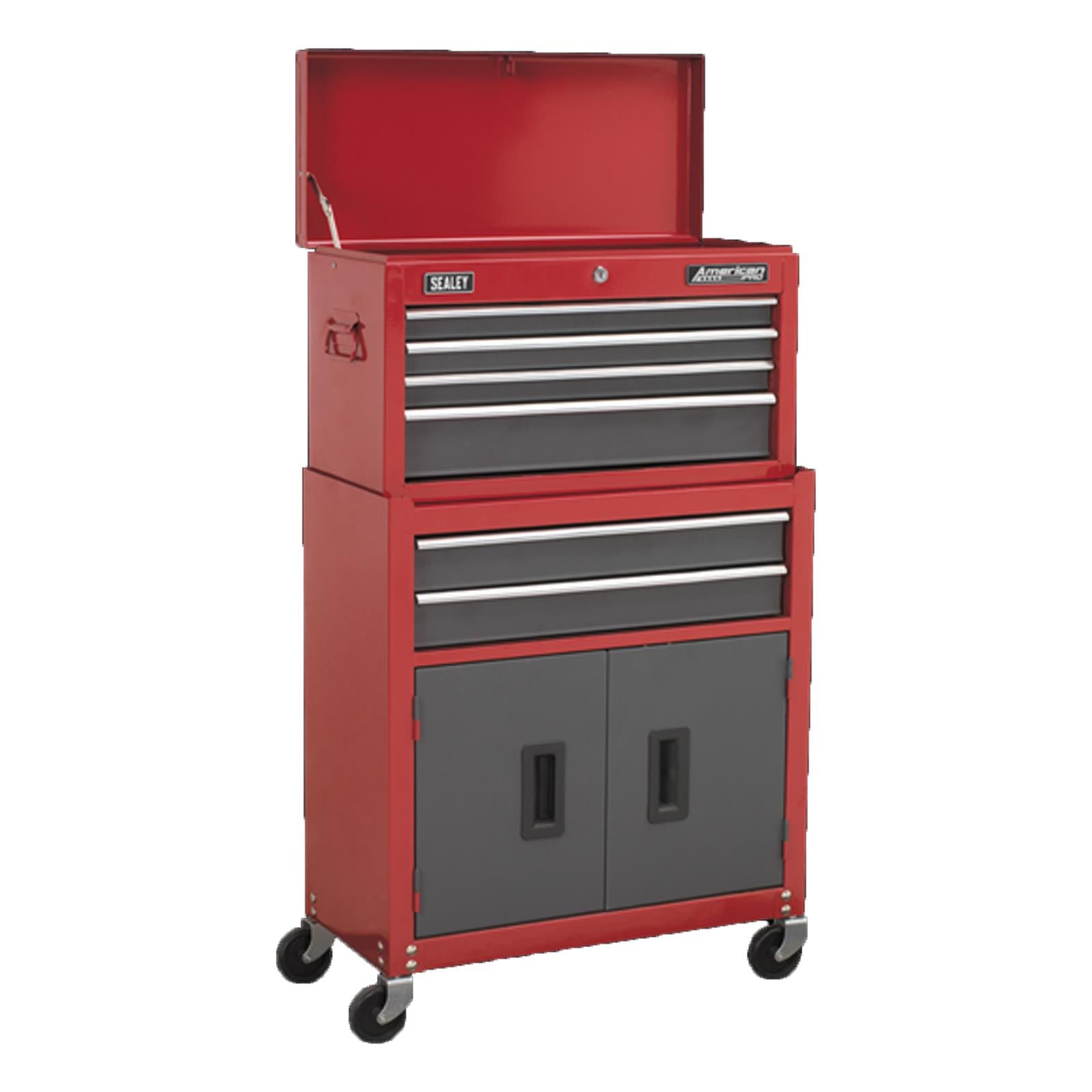 Sealey Topchest & Rollcab Combination 6 Drawer with Ball-Bearing Sl