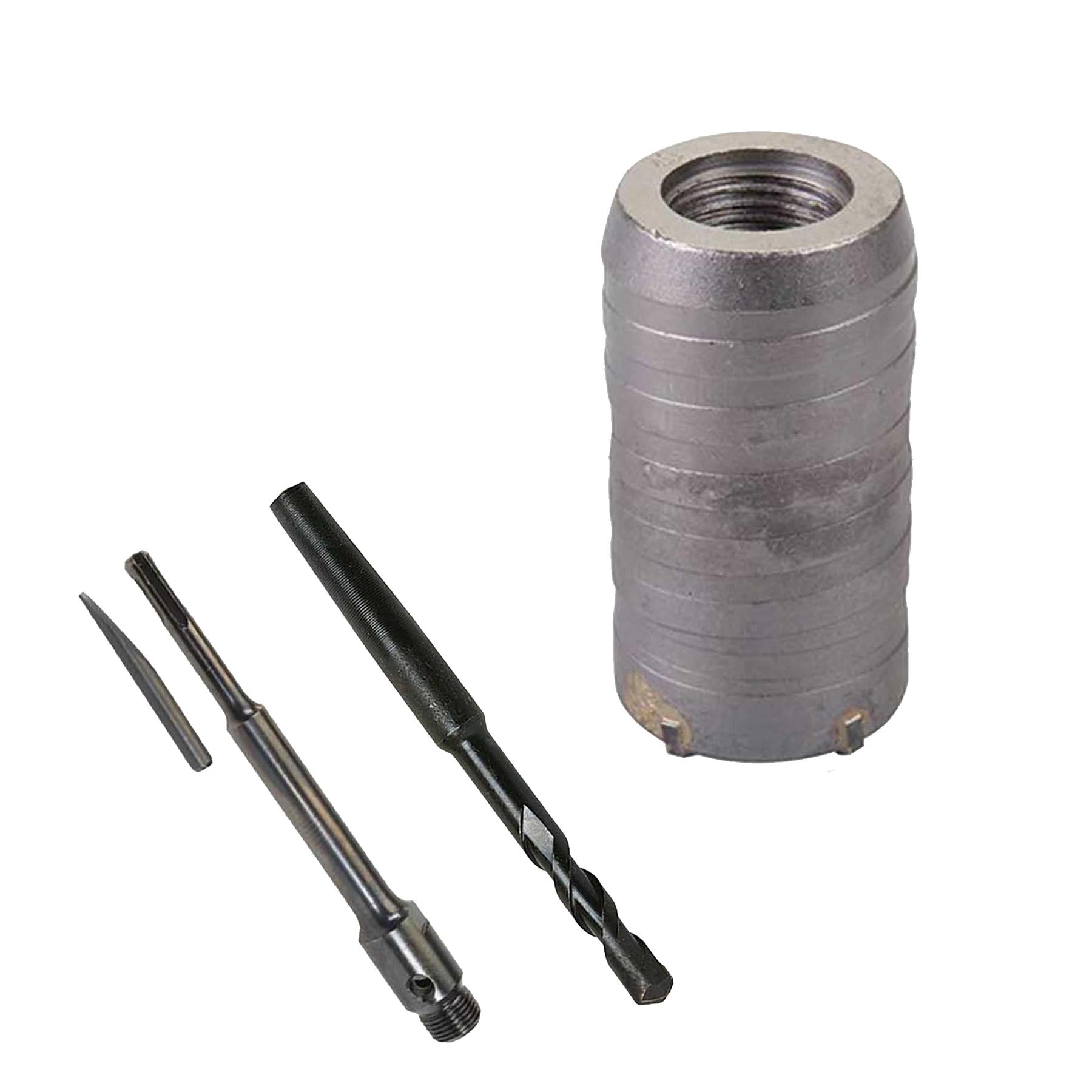 TCT Core Drill Bit 40mm Hole Saw Masonry Stone Brick SDS Plus 200mm Shaft Pilot