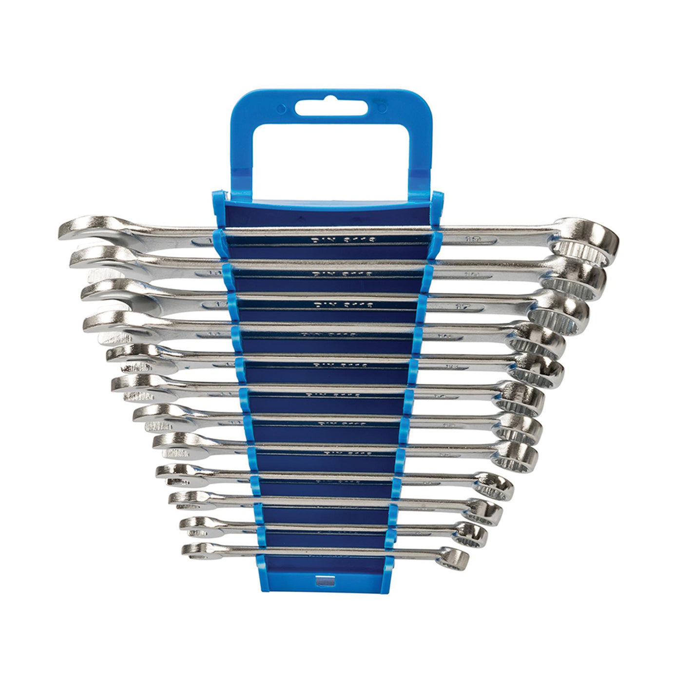 Professional 12Pc Metric Combination Spanner Set & Storage Rack