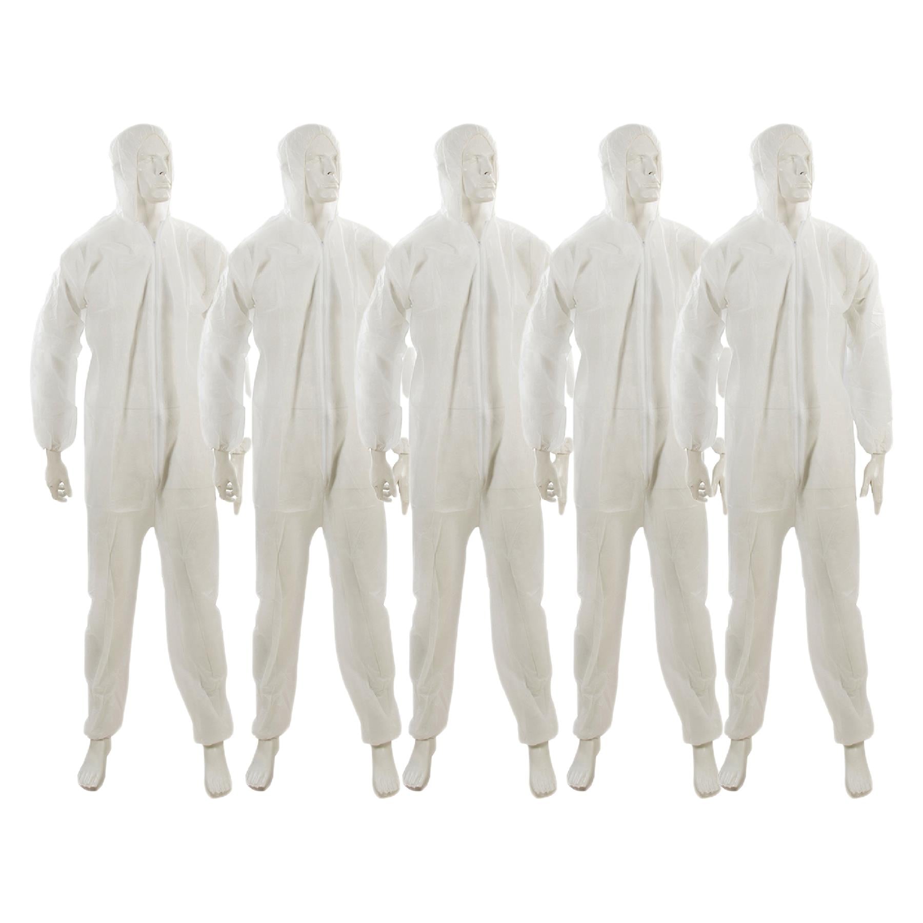5 x Disposable Paper Suit