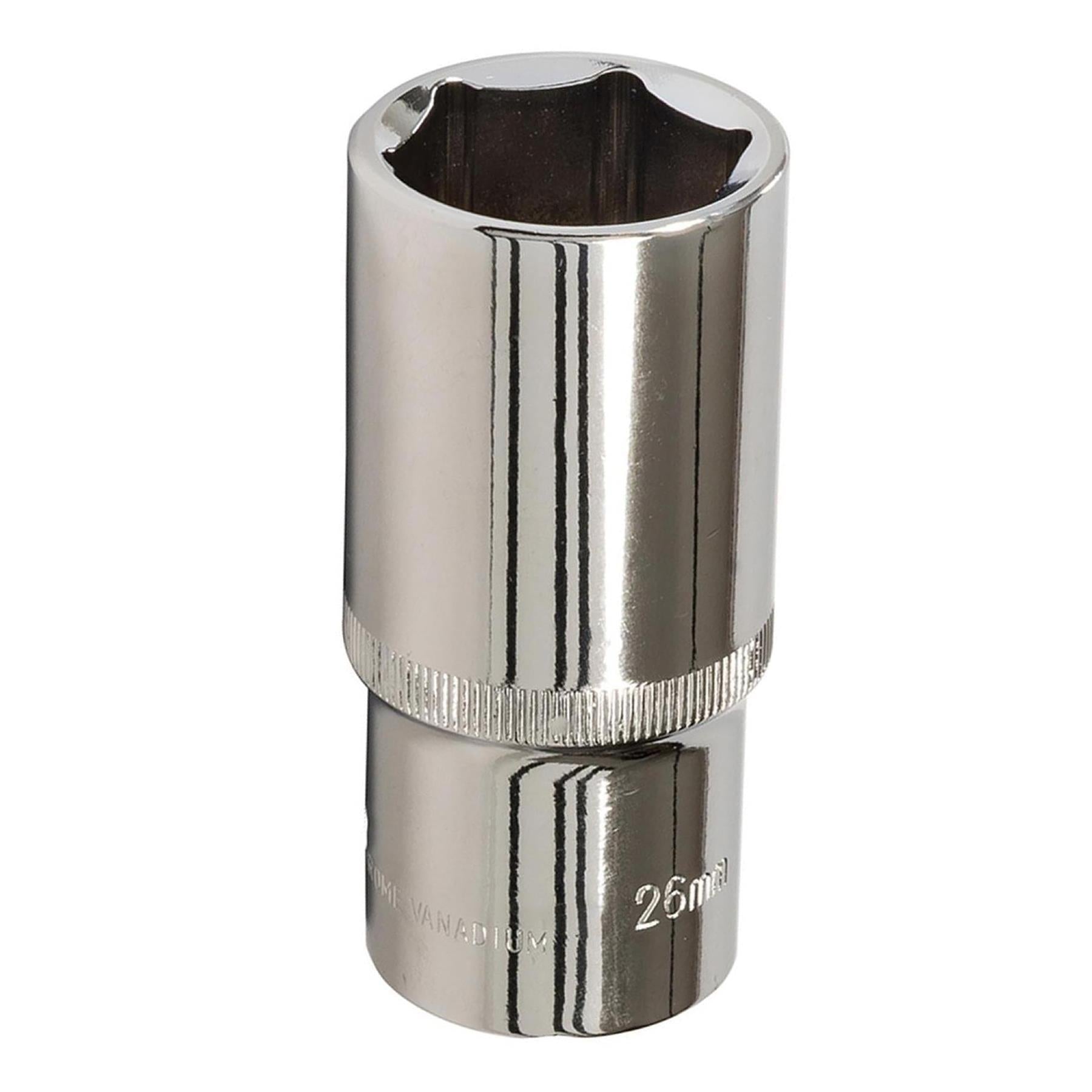 Quality Socket 1/2" Shallow Deep Drive Metric 26mm Long Hex Wrench