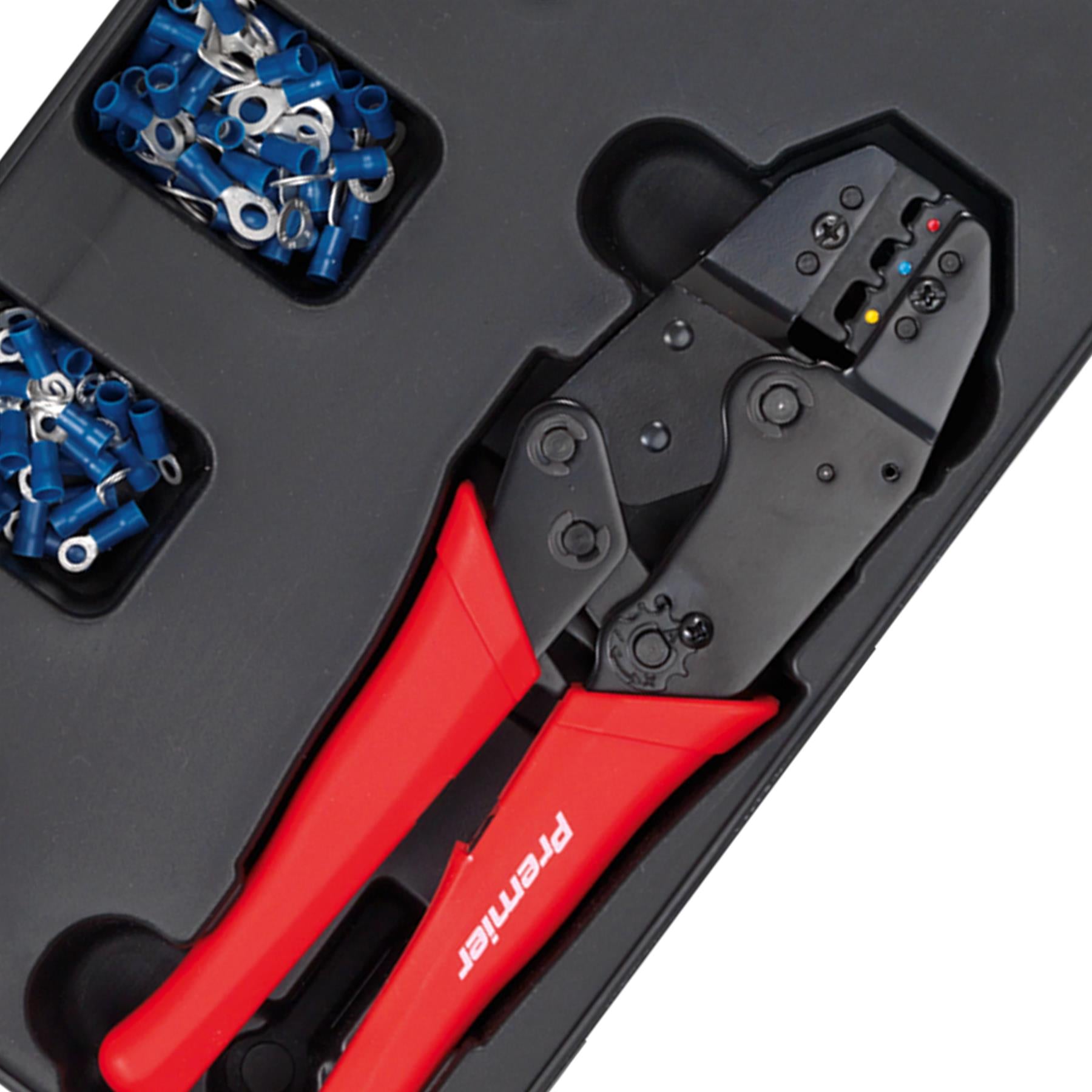 Sealey Tool Tray with Ratchet Crimper & Asstd Insulated Terminals