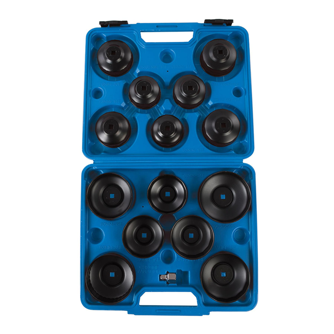 Oil Filter Wrench Set 15Pc 65 - 93mm With Anti Rust Electro Black Oxide Finish