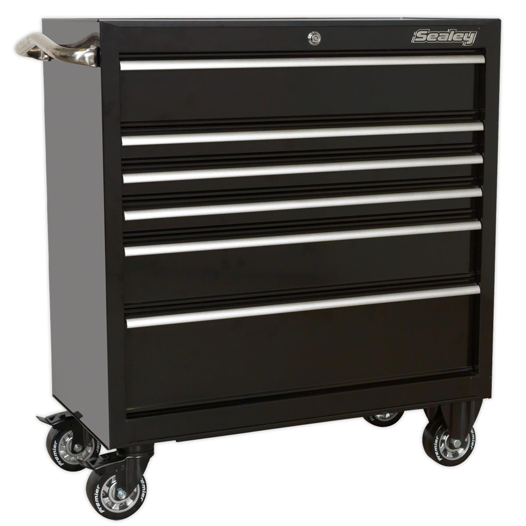 Sealey Rollcab 6 Drawer 930mm Heavy-Duty Black